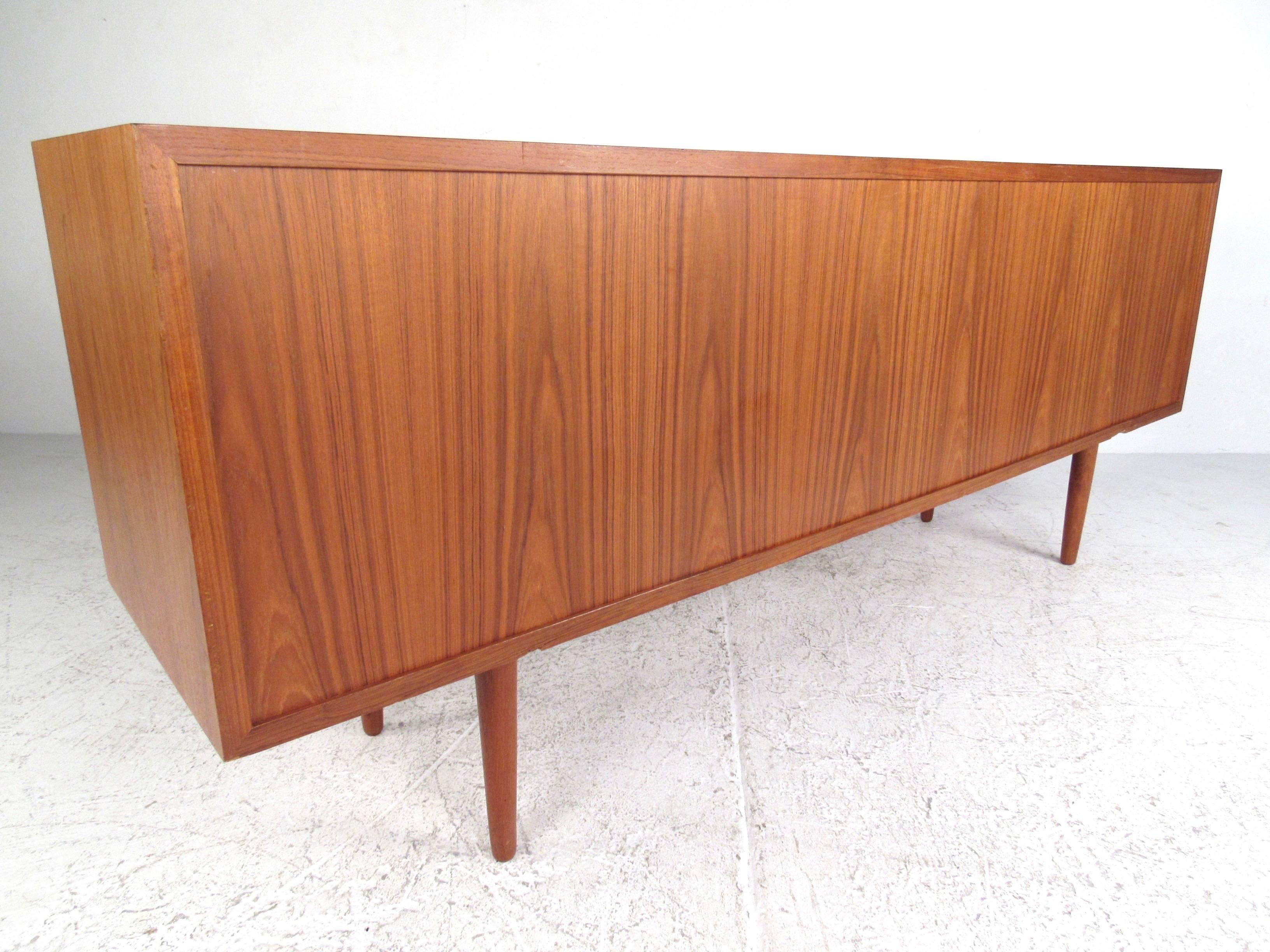 Mid-Century Modern Danish Modern Teak Tambour Sideboard