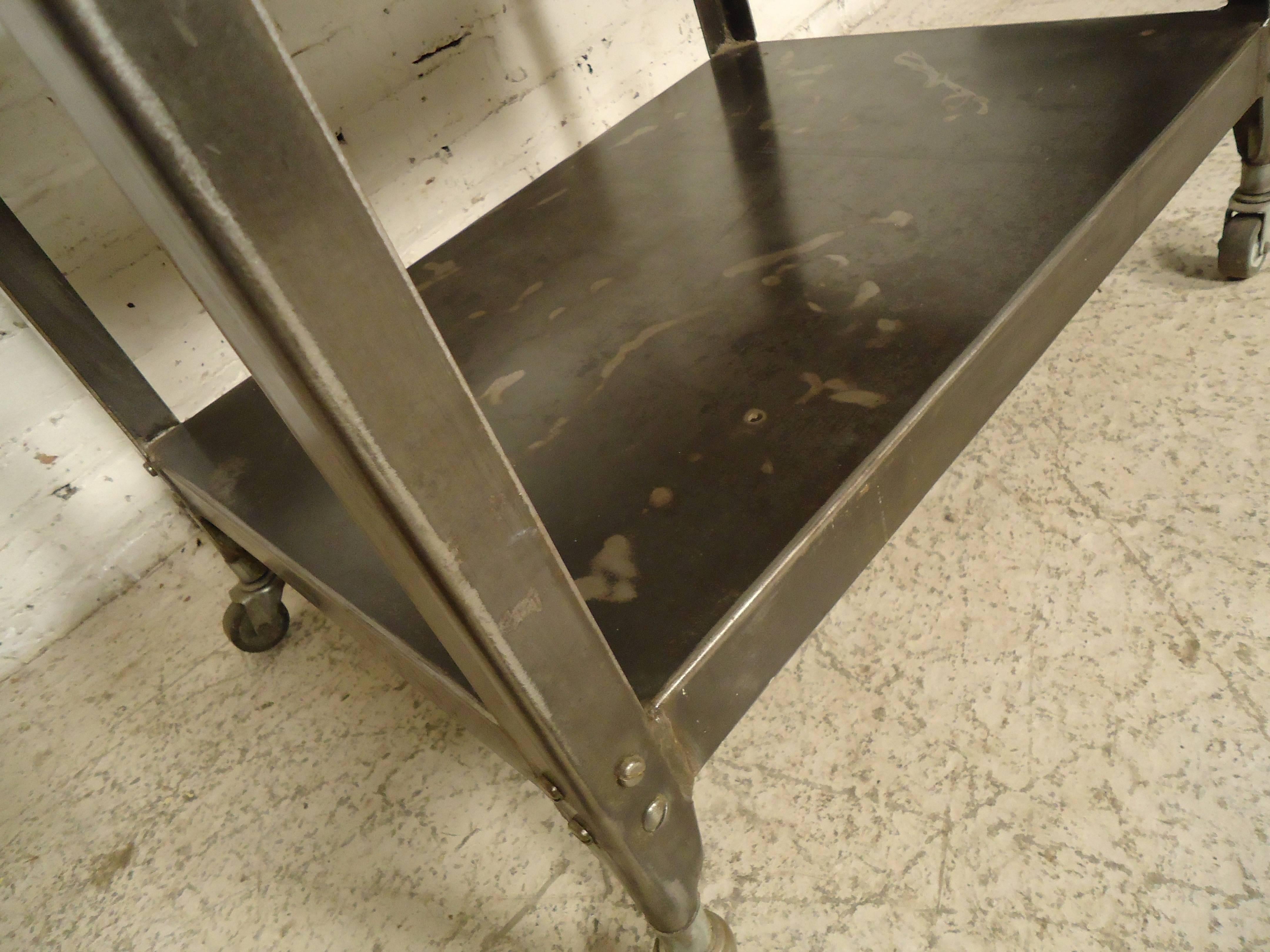 industrial metal rolling cart