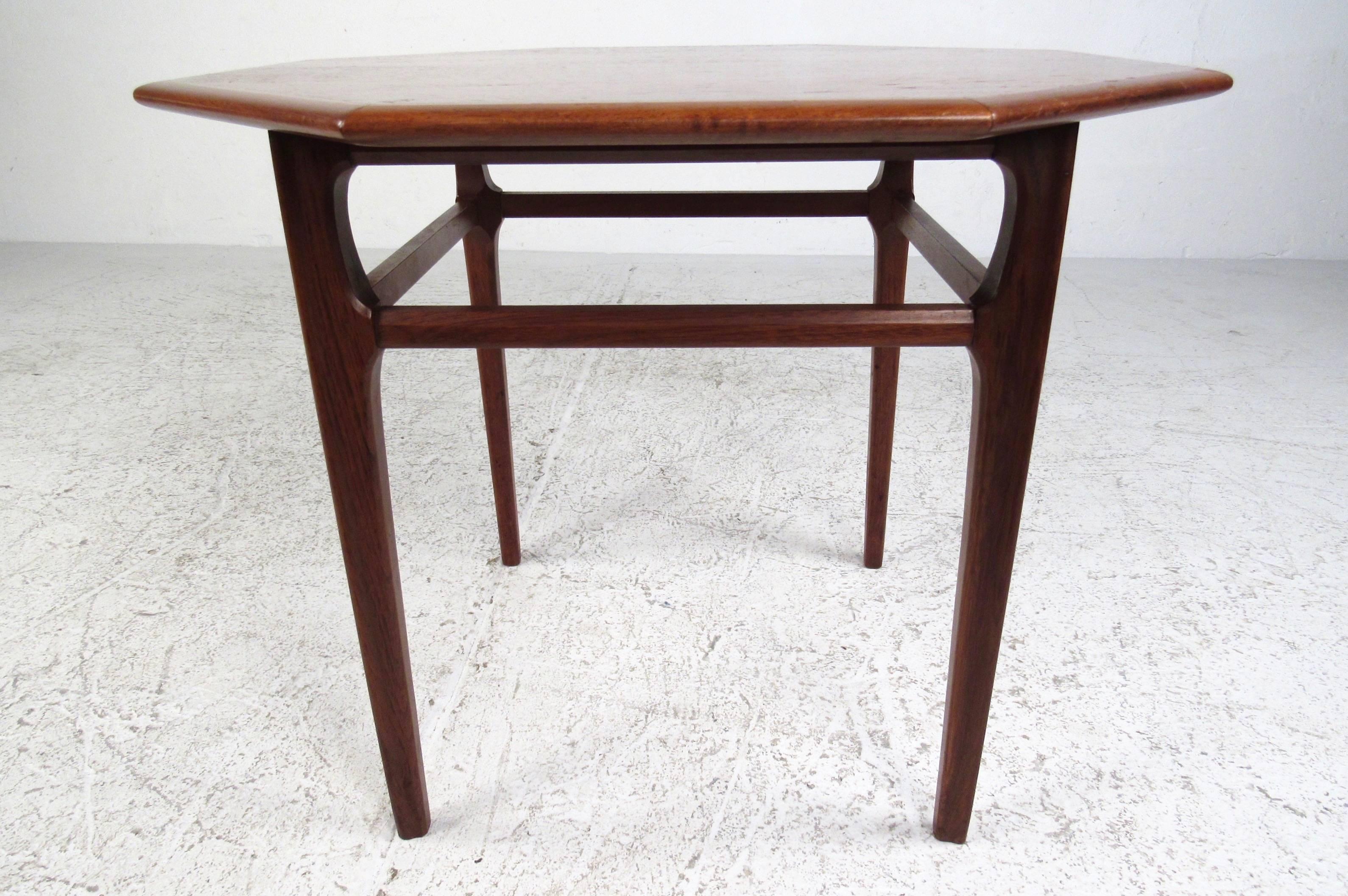 mid century octagon table