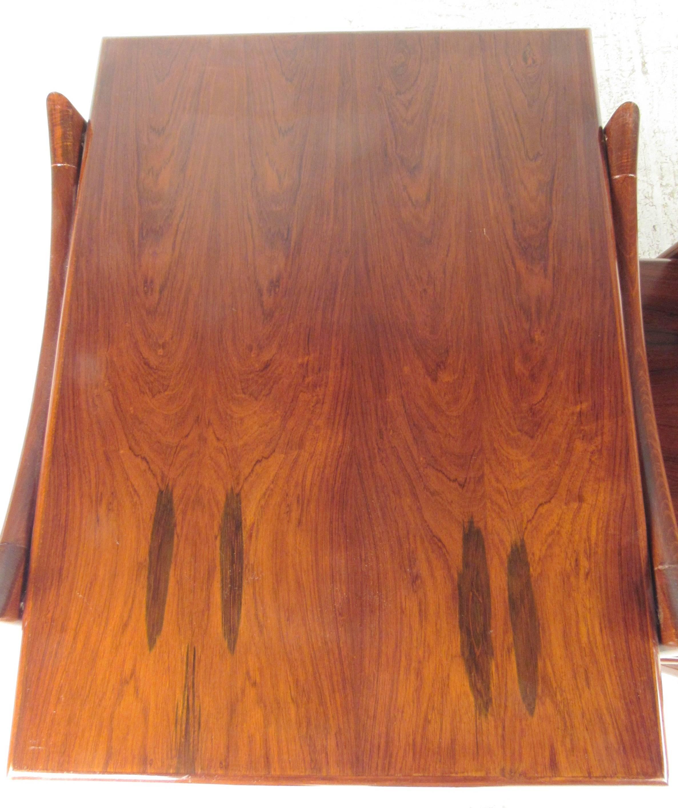 Mid-20th Century Pair Vintage Rosewood End Tables