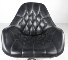 Mid-Century Tufted Swivel Executive Chair