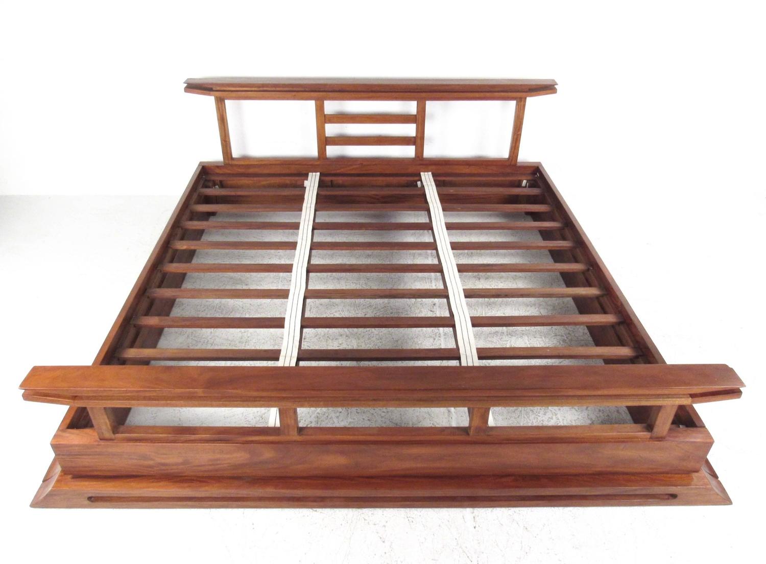 Contemporary Modern Solid Teak King Size Bed Frame For ...