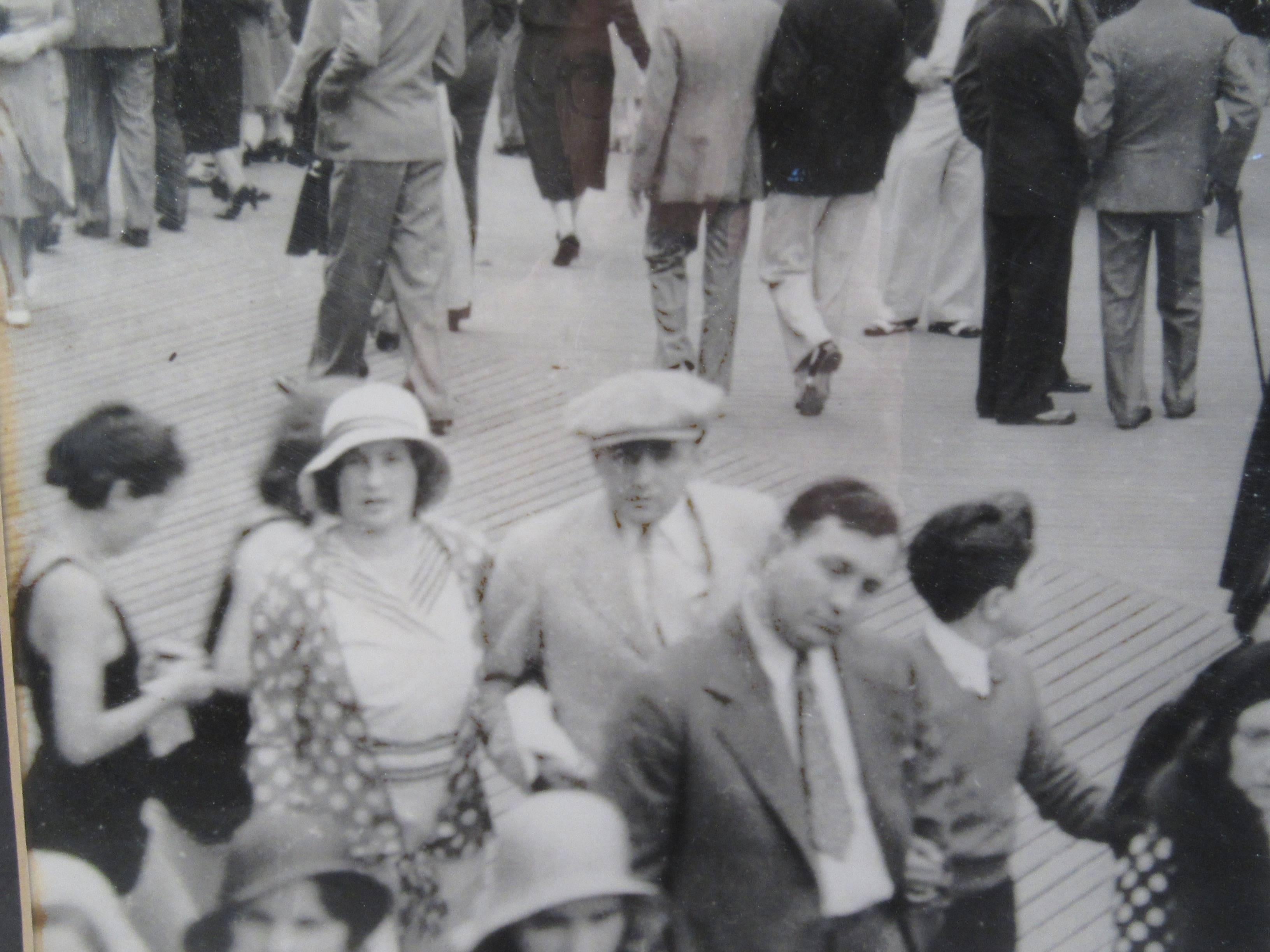20th Century Vintage Atlantic City Boardwalk Black and White Print Photograph