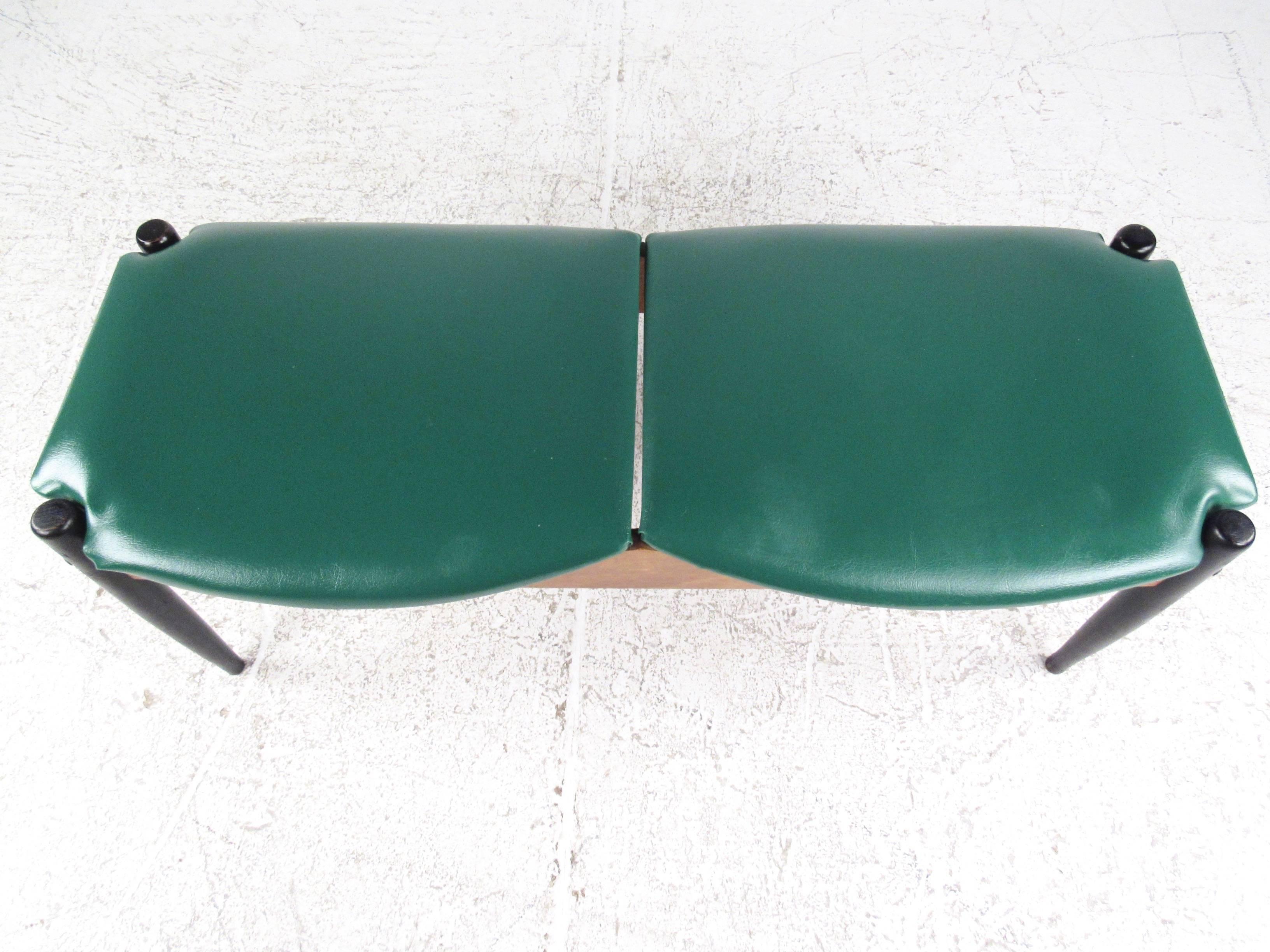 mid century modern bench seat