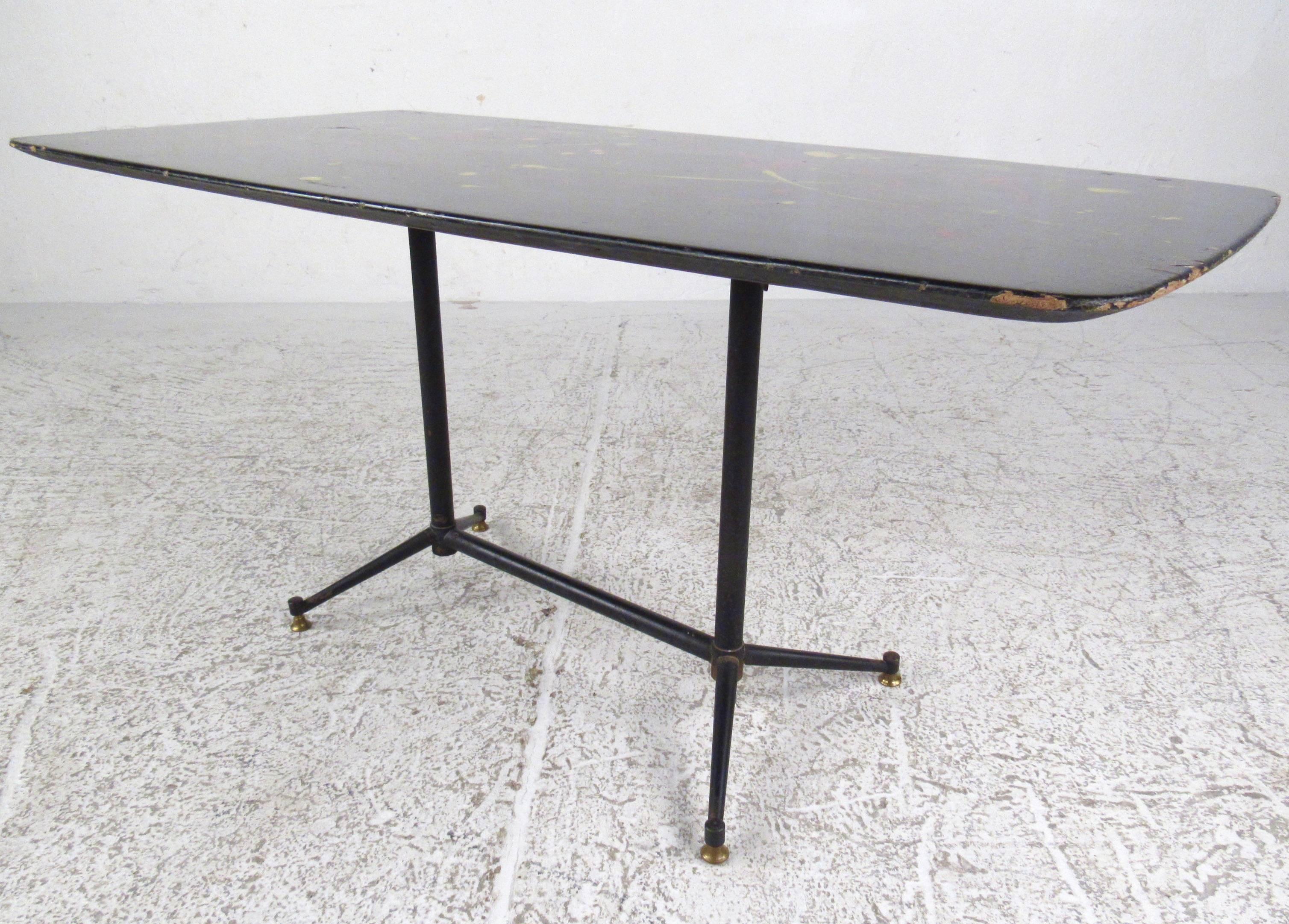 Mid-20th Century Mid-Century Modern Hand-Painted Italian Coffee Table For Sale