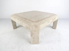 Mid-Century Modern Tessellated Stone Coffee Table Attributed to Maitland Smith