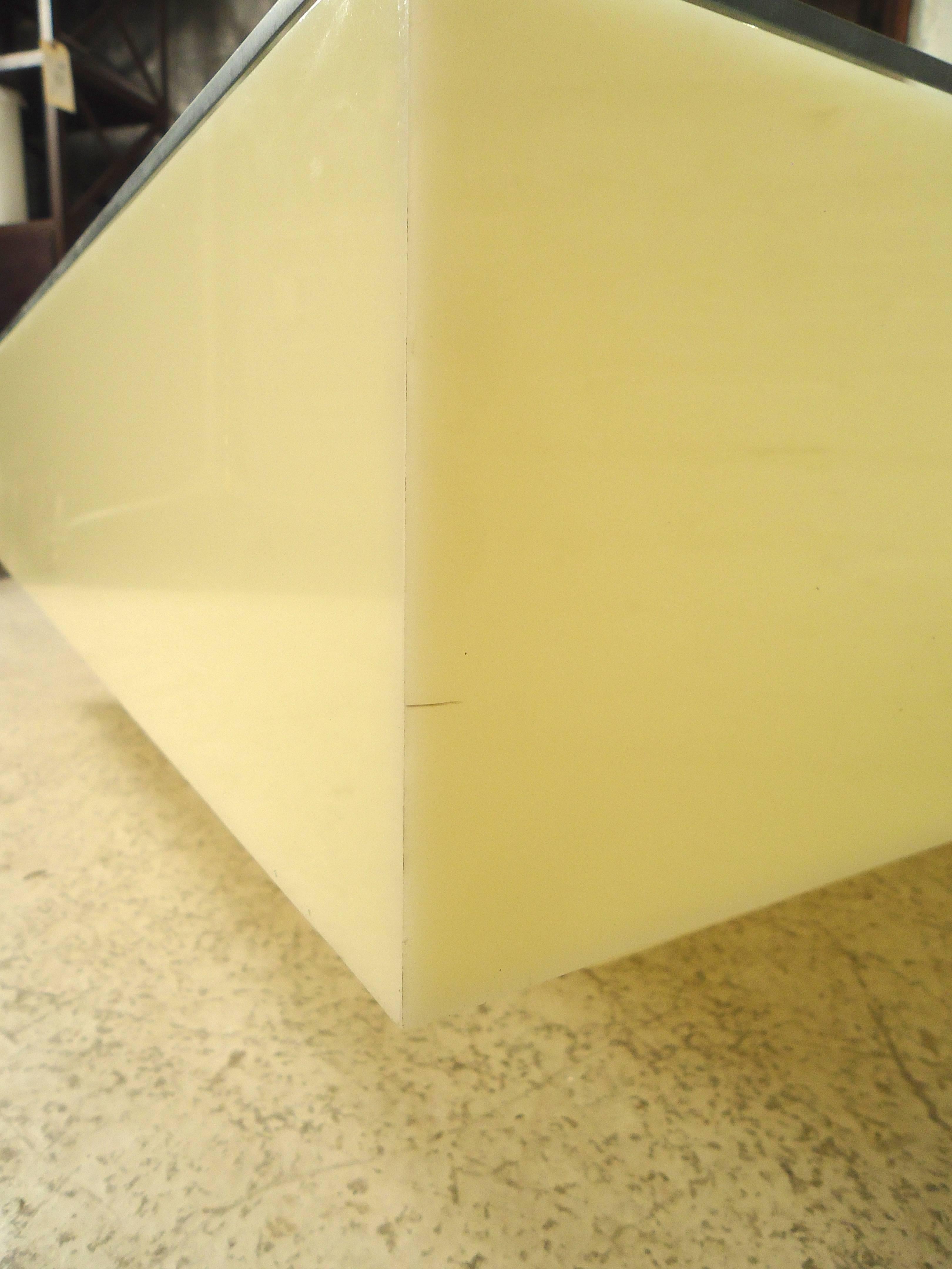 Mid-Century Modern Square Lucite Table 2