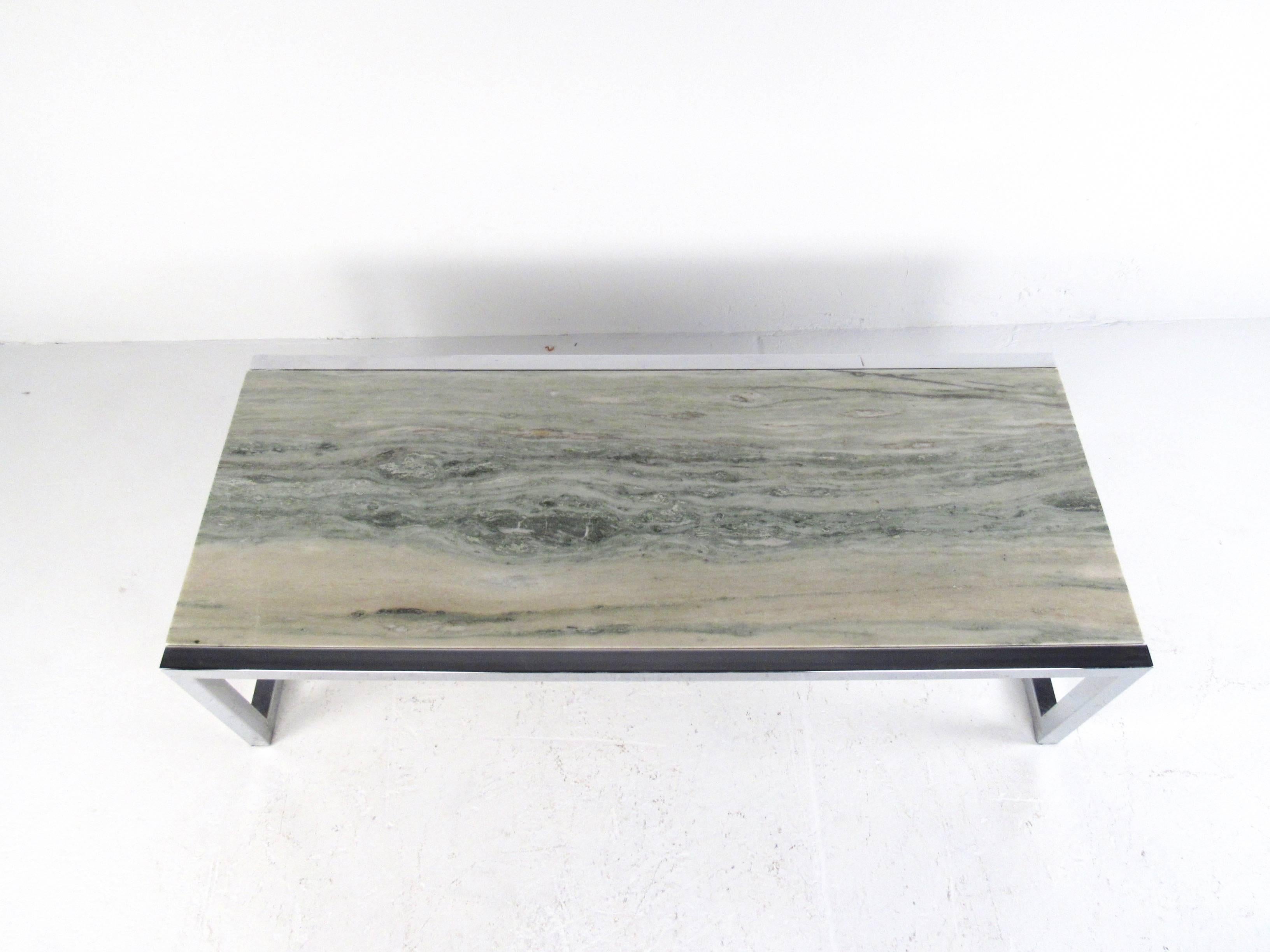 marble chrome coffee table