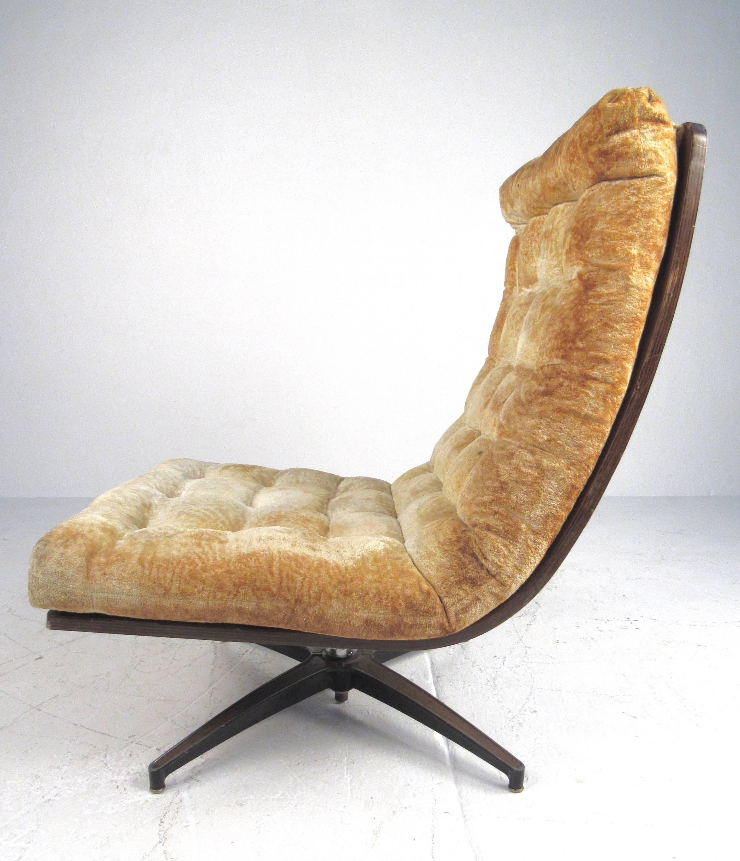 mid century modern swivel chair