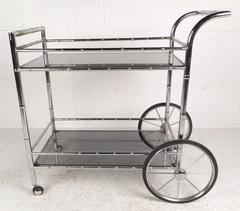 Vintage Modern Bar Cart in Faux Bamboo Finish