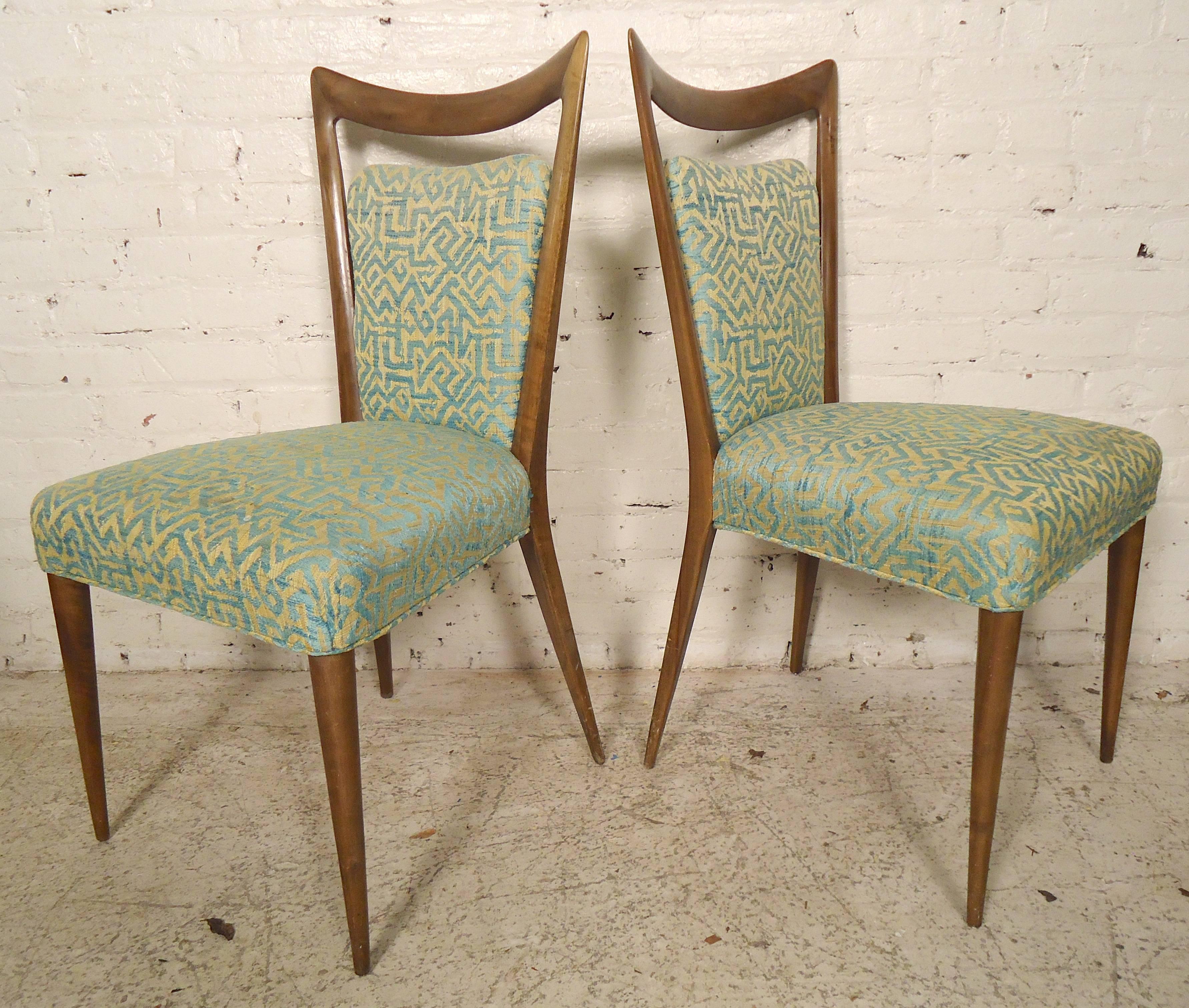 Mid-Century Modern Six Exceptional Italian Dining Chairs by Melchiorre Bega