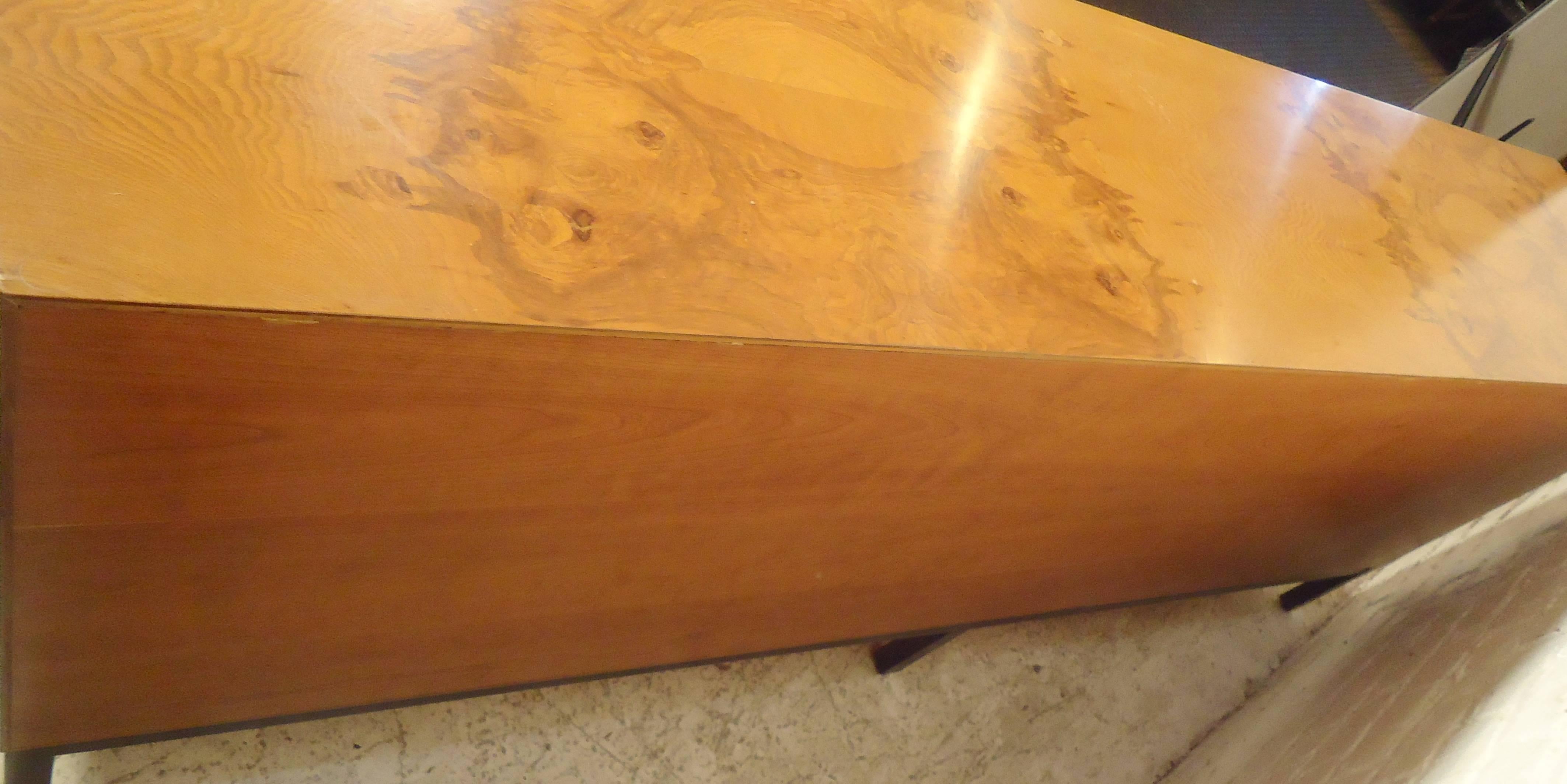 Milo Baughman Burl Sideboard 1