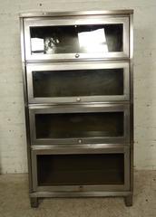 Industrial Metal Four-Stack Barrister Bookcase