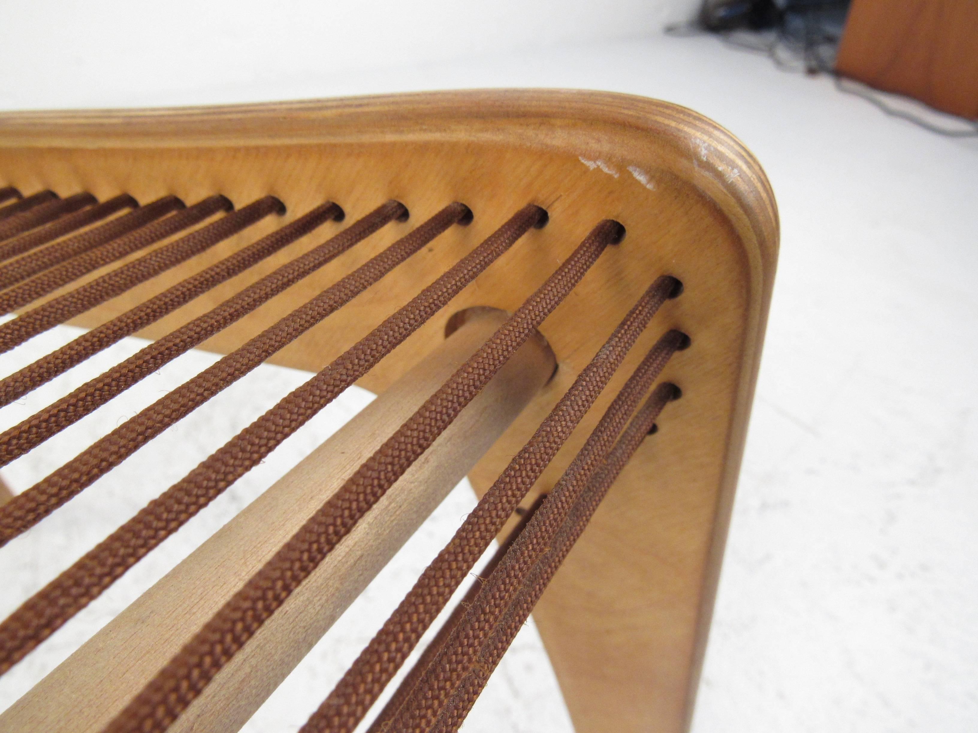 American Jacques Guillon Cord Chairs, circa 1950s For Sale