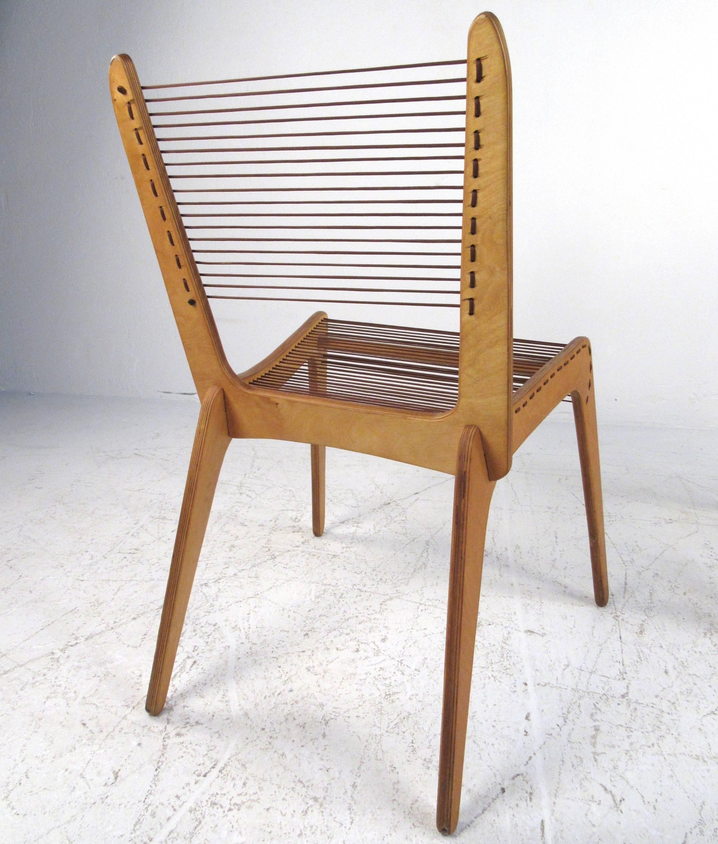 Mid-Century Modern Jacques Guillon Cord Chairs, circa 1950s