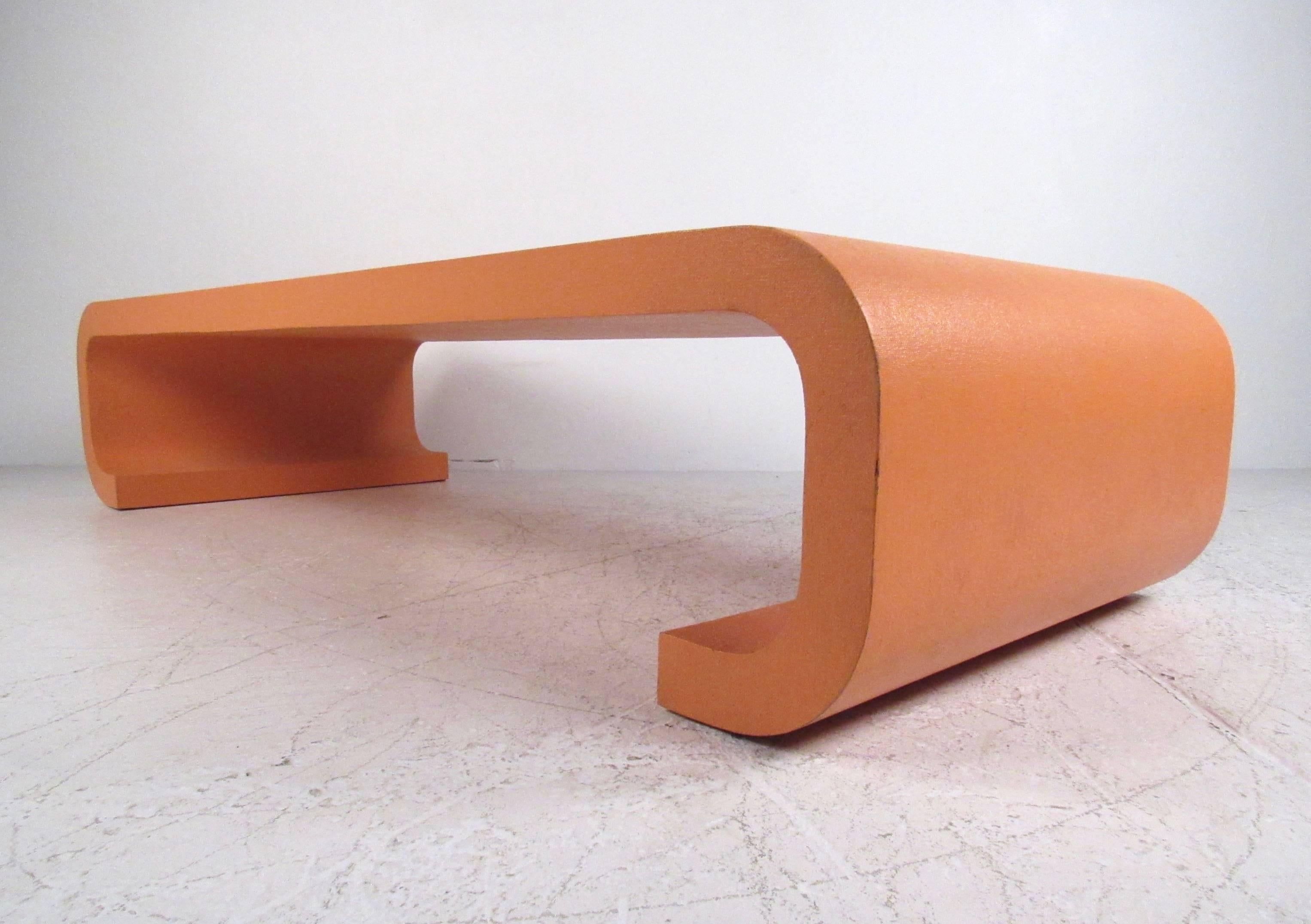 Mid-Century Modern Large Vintage Coffee Table after Karl Springer