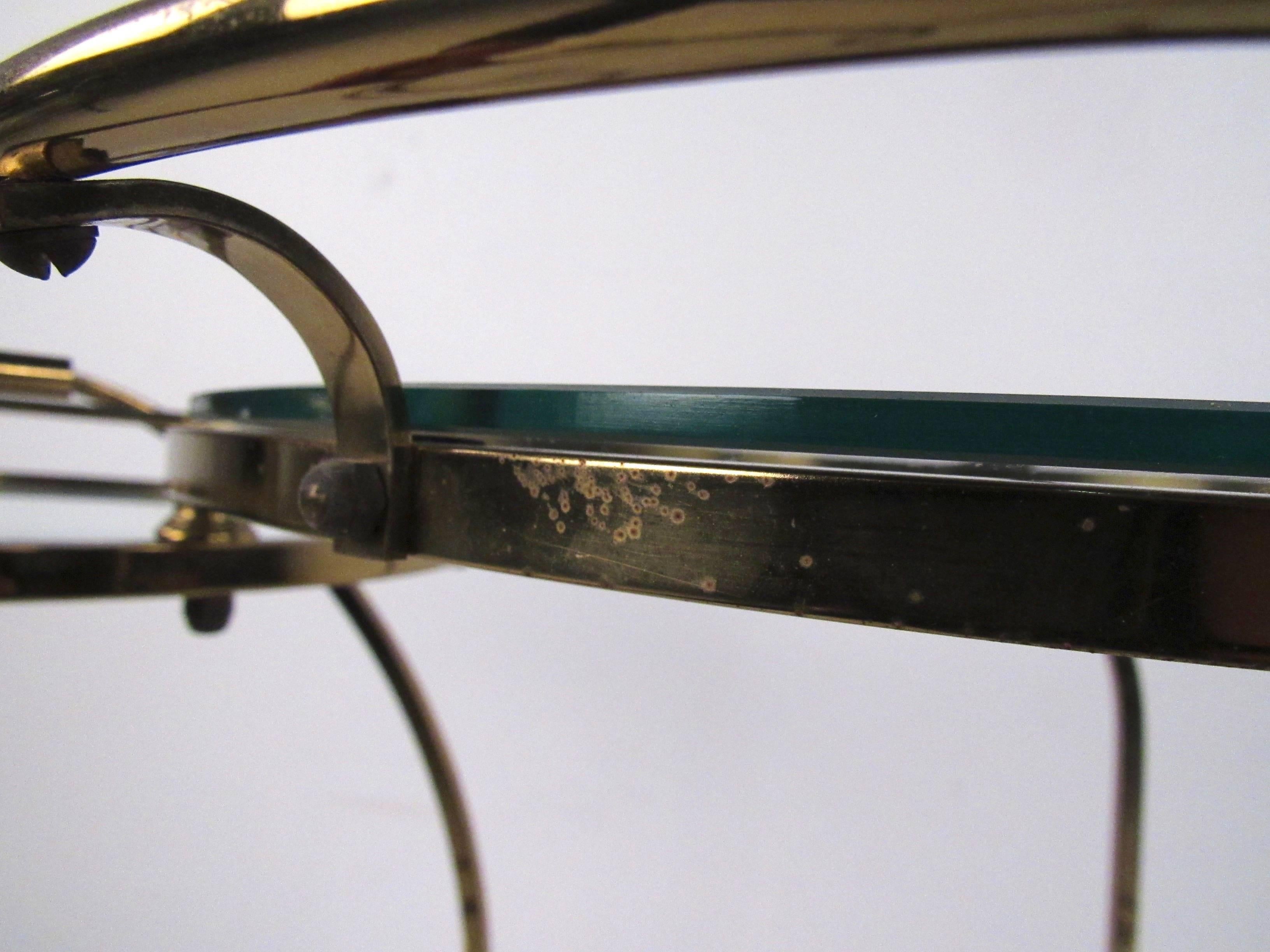 Mid-Century Modern Circular Brass Bar Cart 5
