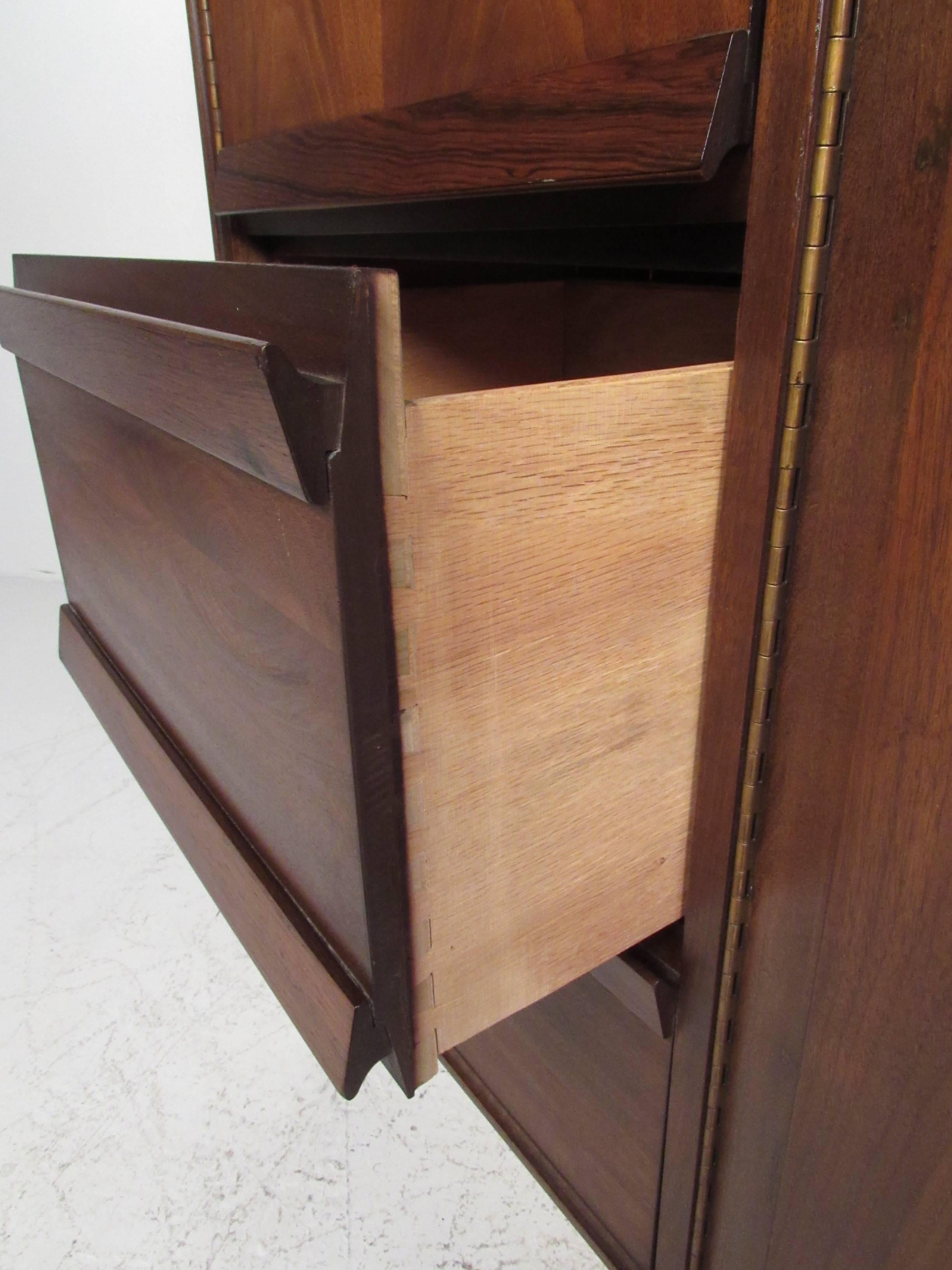 Mid-Century Modern Stunning Mid-Century Walnut Armoire Dresser by American of Martinsville
