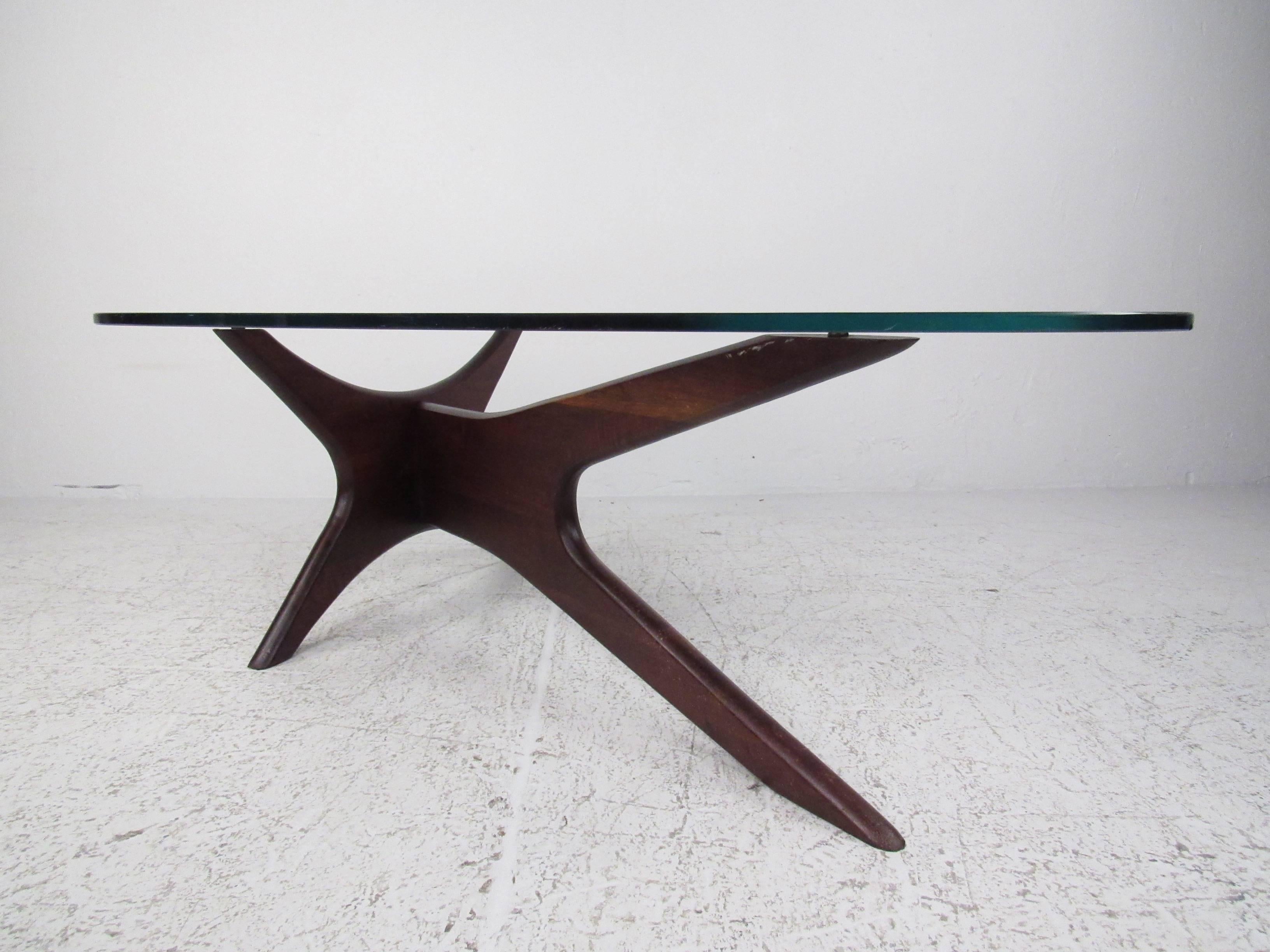 American Mid-Century Modern Kidney Shaped Coffee Table in the Style of Adrian Pearsall