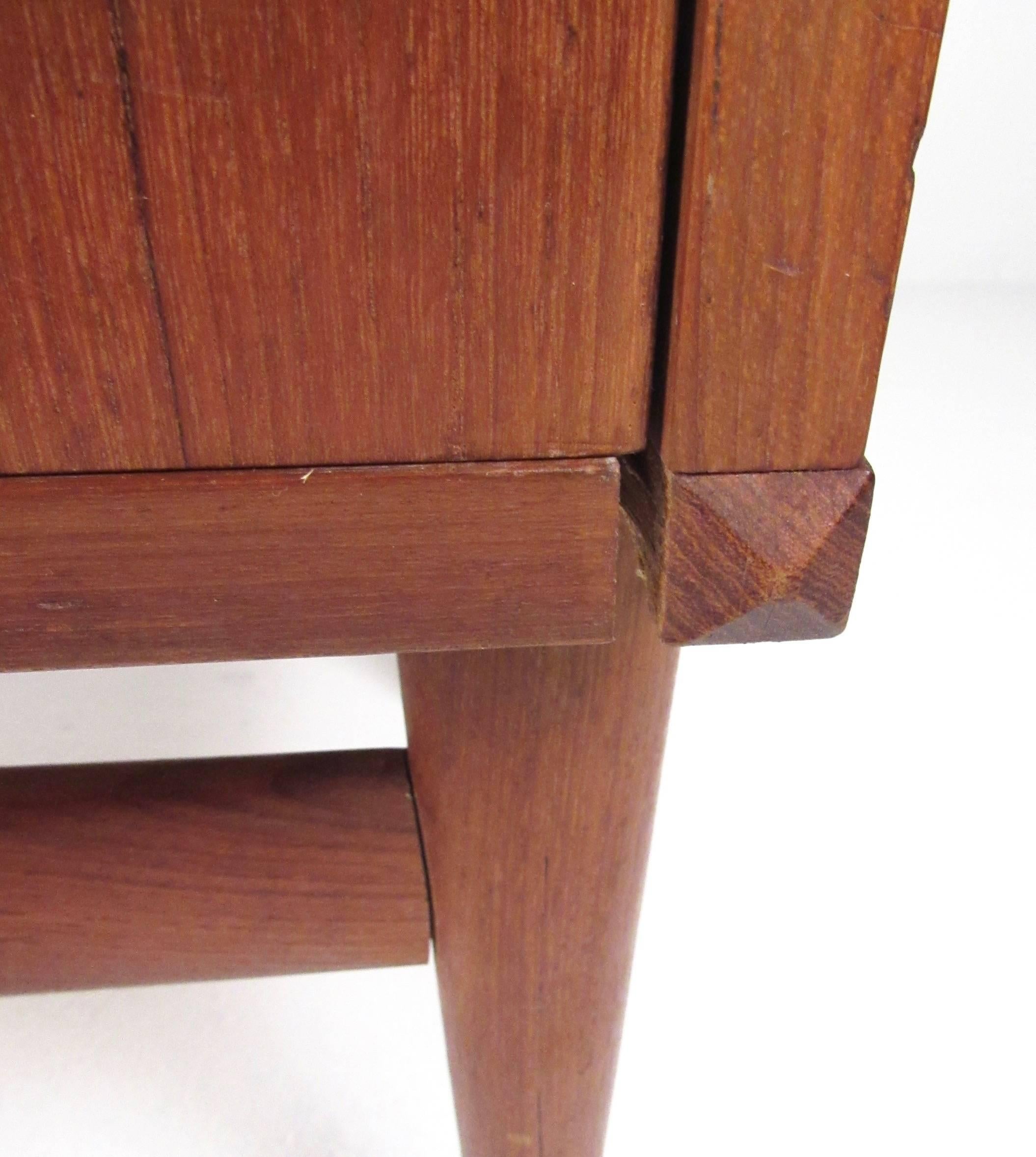 Mid-20th Century Danish Modern Teak Credenza With Sculpted Pulls