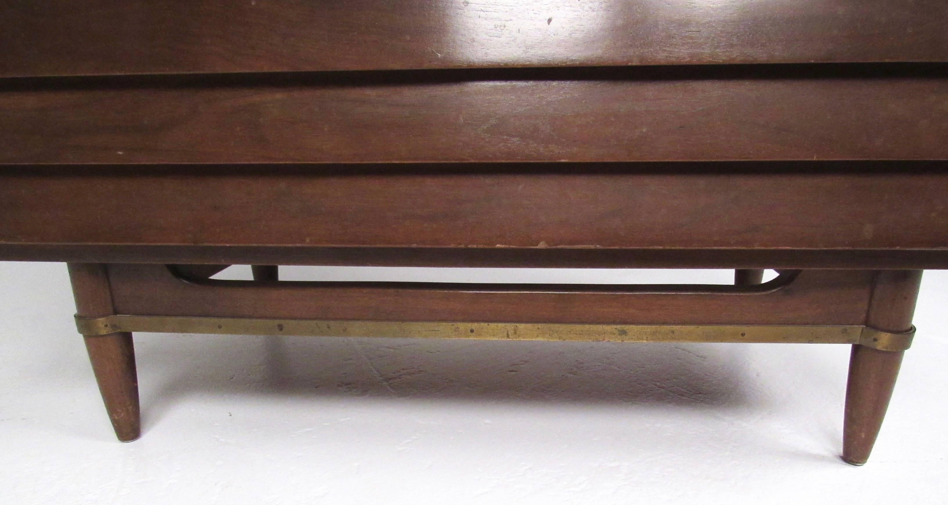 Late 20th Century Mid-Century Modern Louvered Front Dresser by American of Martinsville