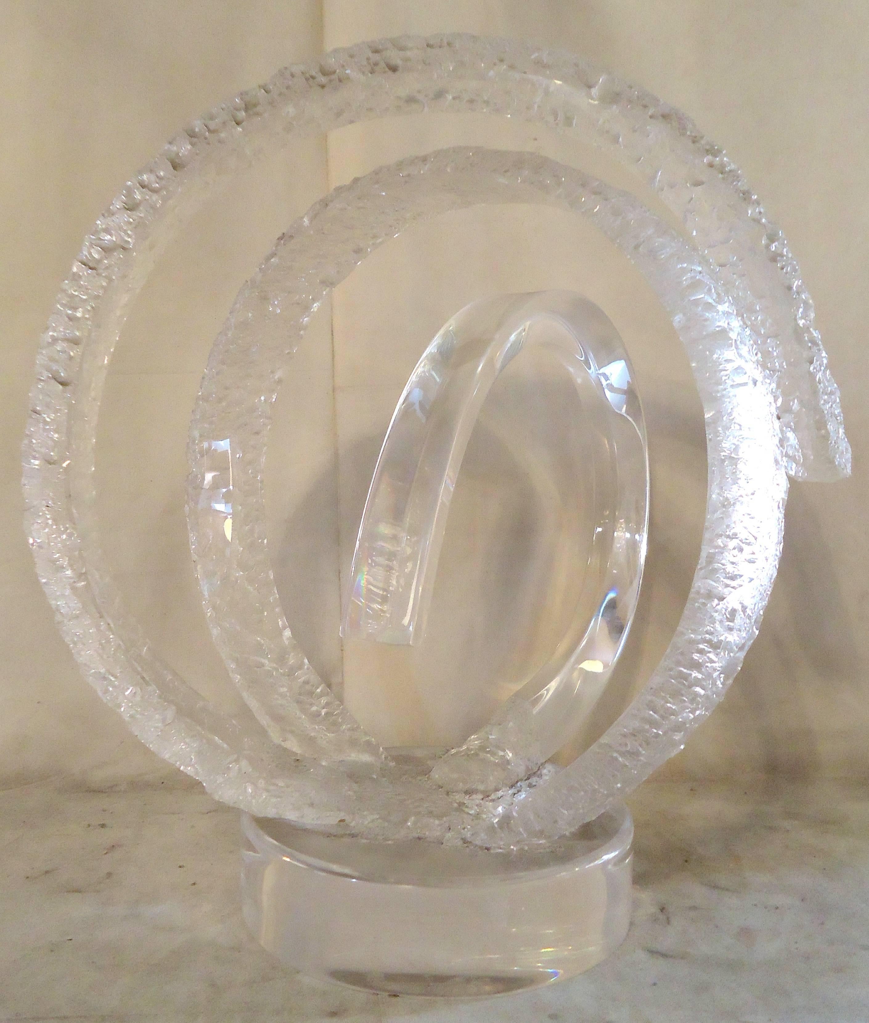 Mid-Century Modern Lucite Sculpture by Van Teal In Good Condition In Brooklyn, NY