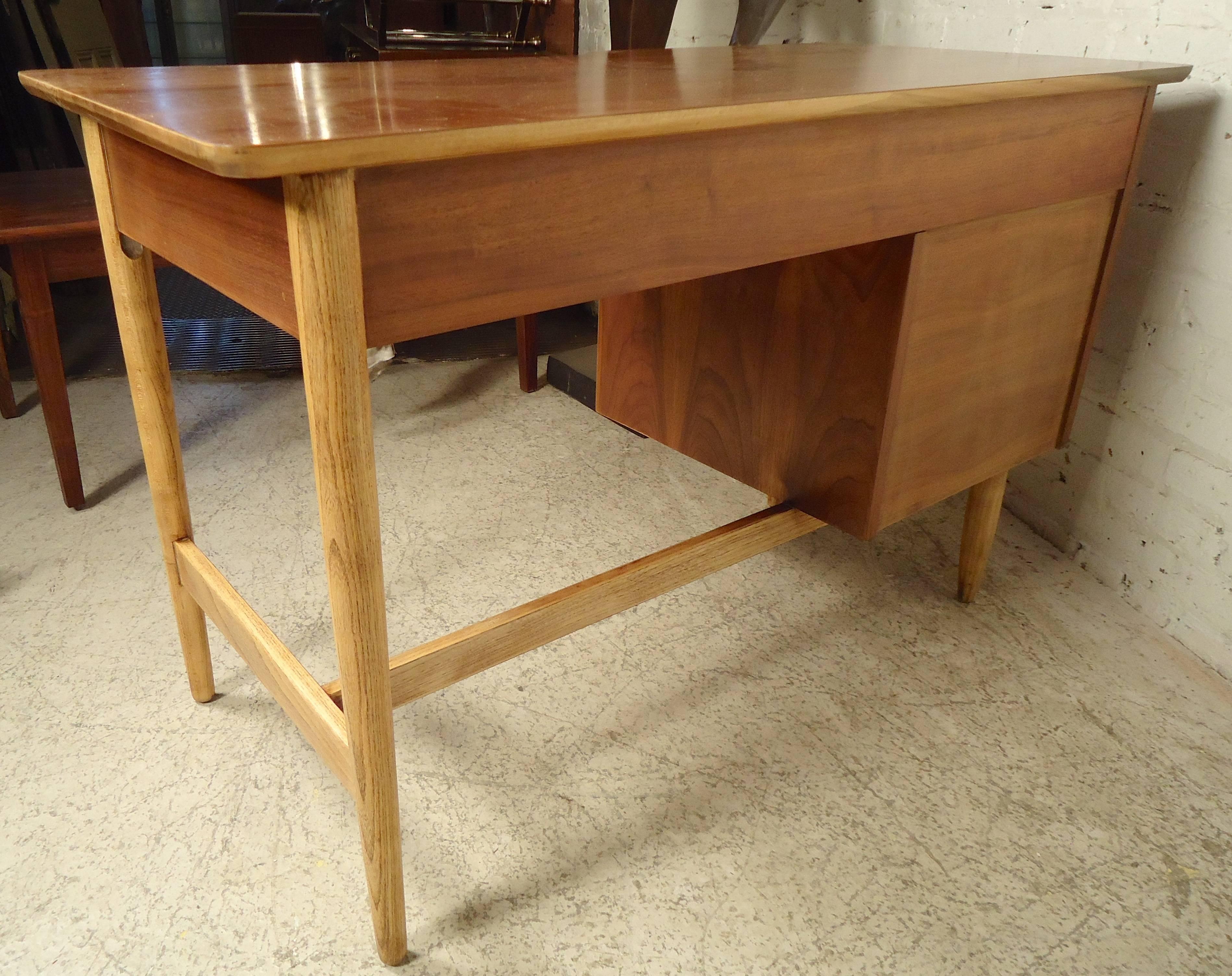 Mid-20th Century American Mid-Century Desk with Cut Out Top