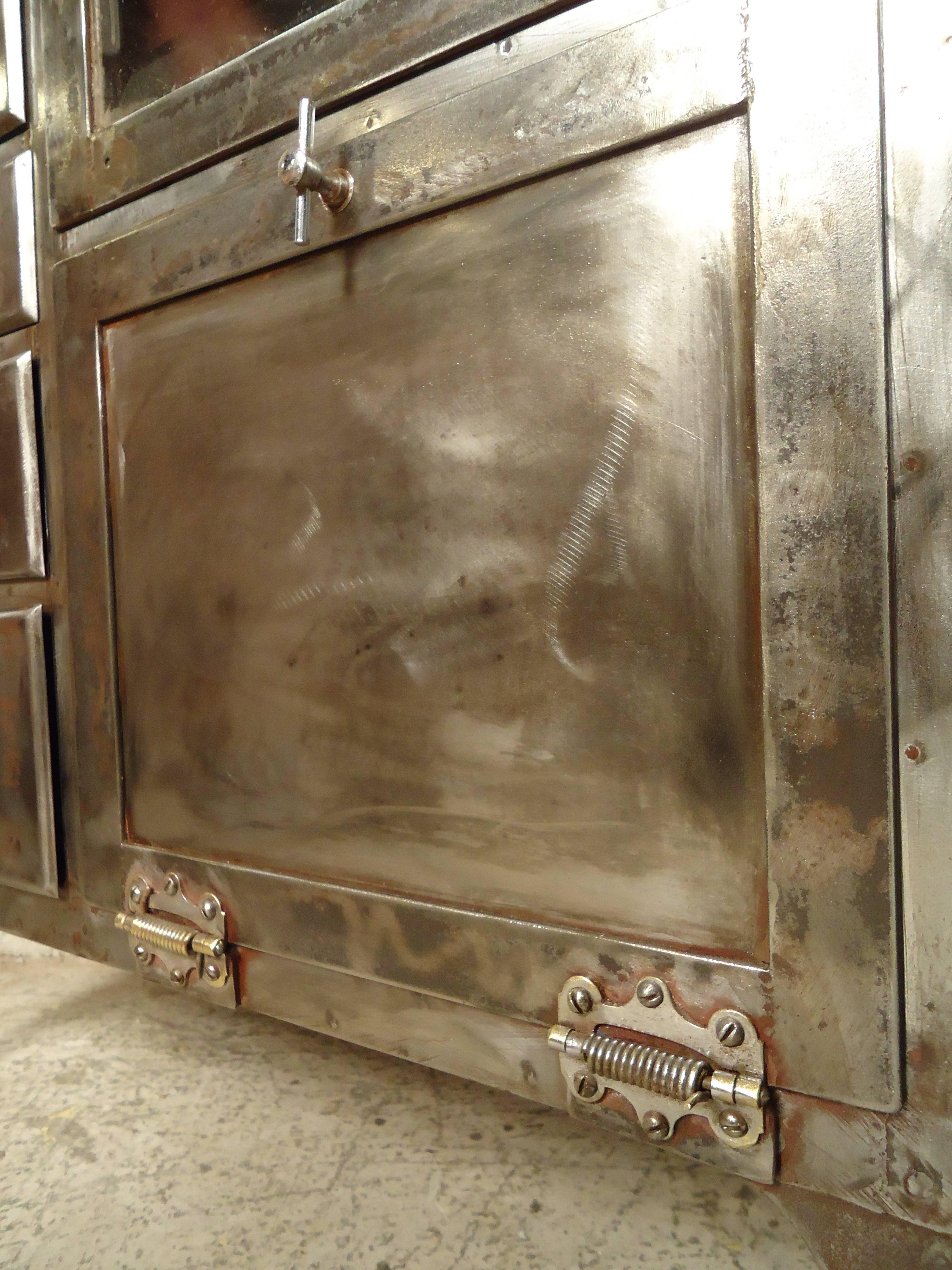 Industrial Metal Storage Cabinet Restored 1