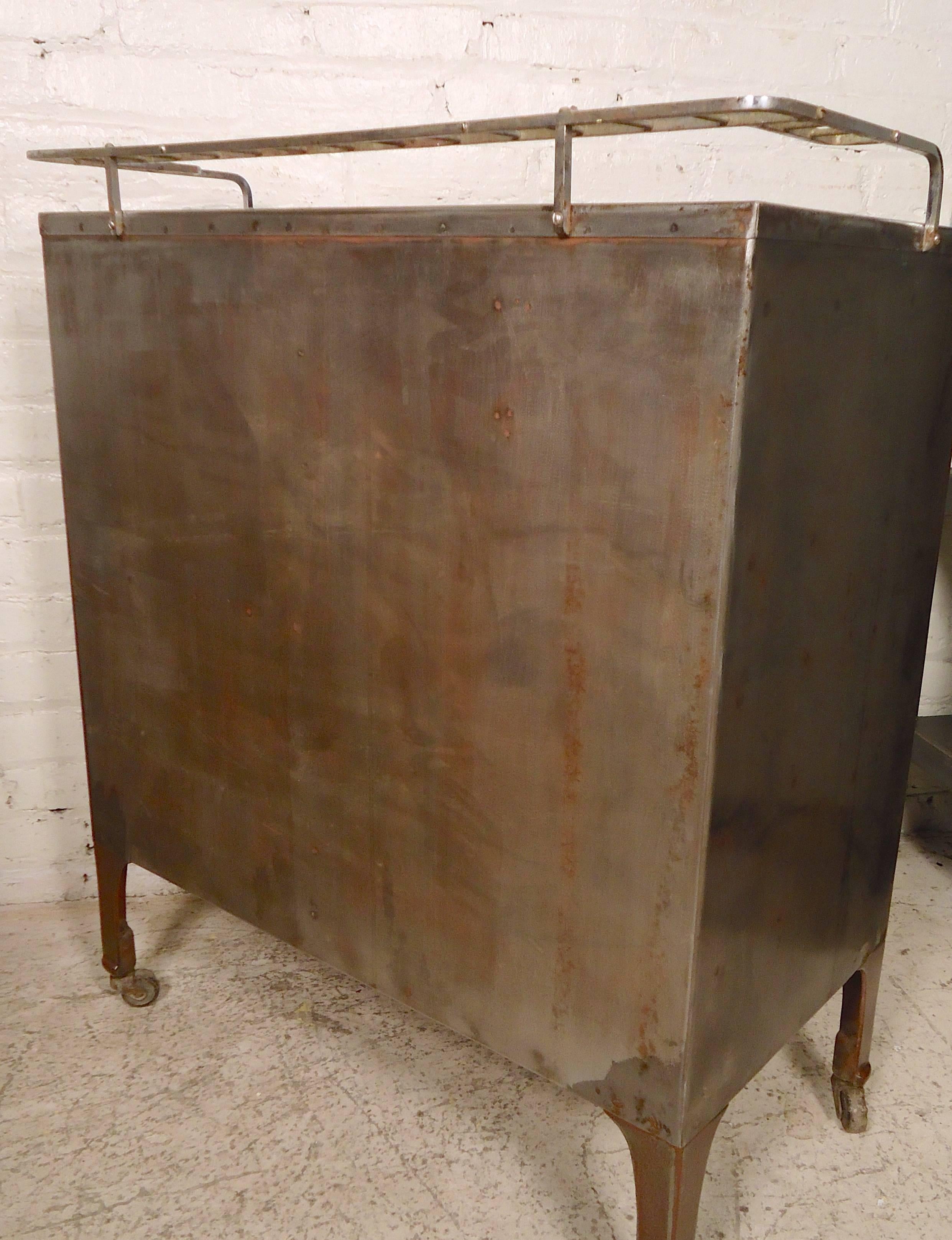 Industrial Metal Storage Cabinet Restored 3