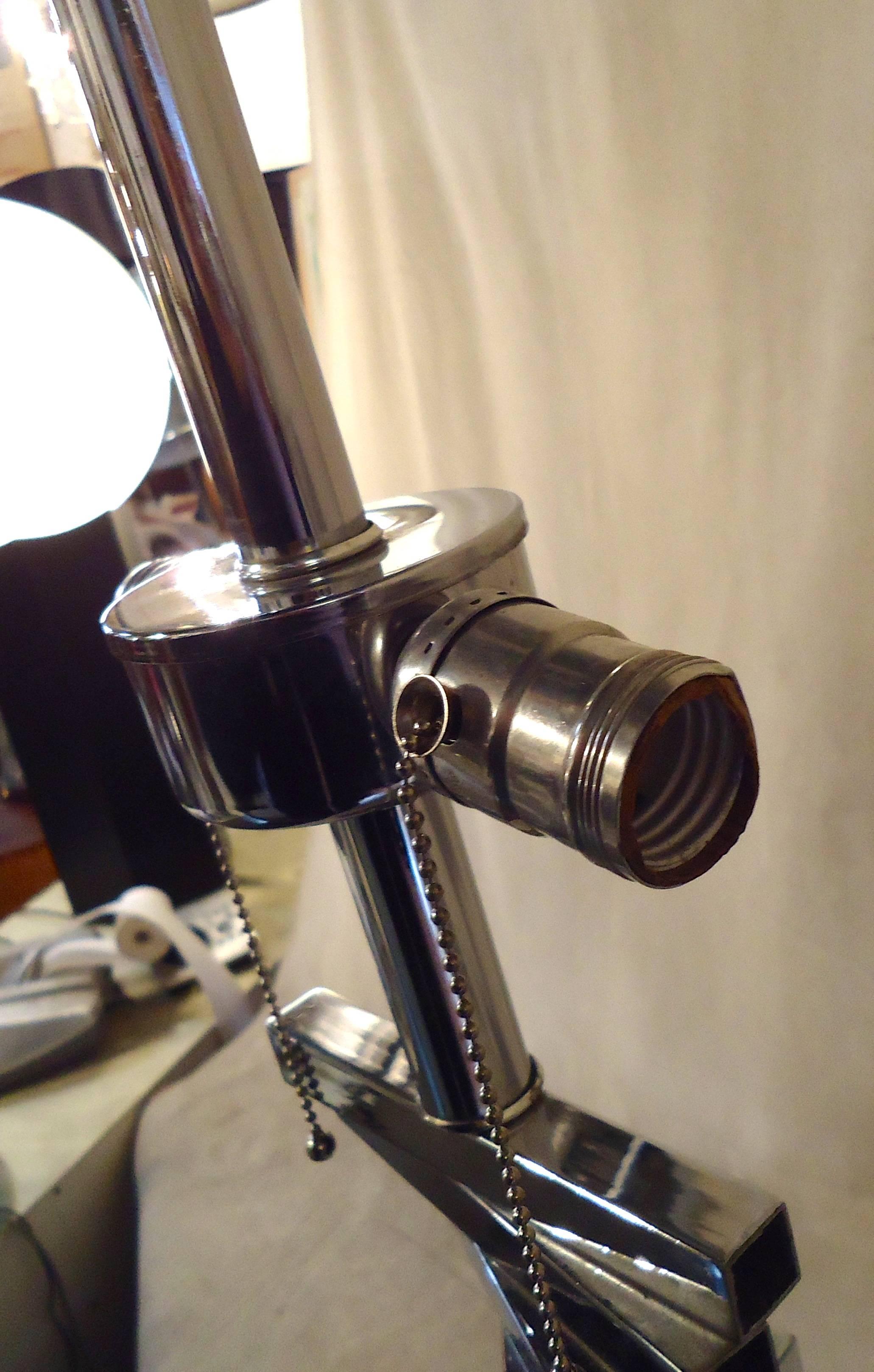 Mid-Century Modern Vintage Modern Chrome Spiral Lamp