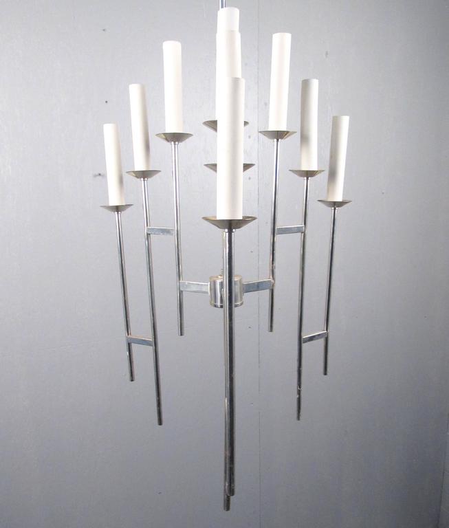 MidCentury Modern Candelabra Style Chandelier For Sale at 1stDibs modern candelabra