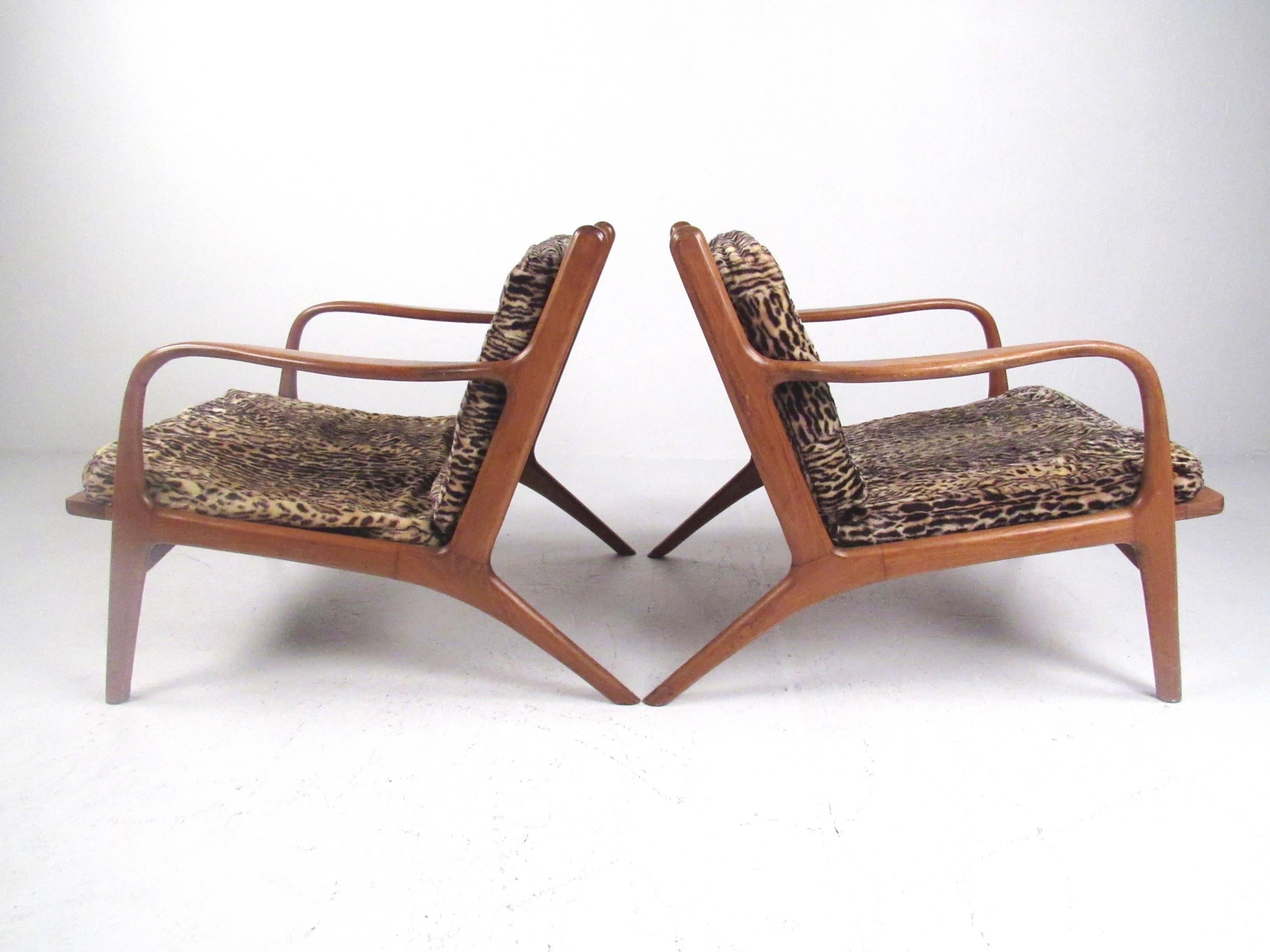 Danish Mid-Century Lounge Chairs in the Manner of Folke Ohlsson