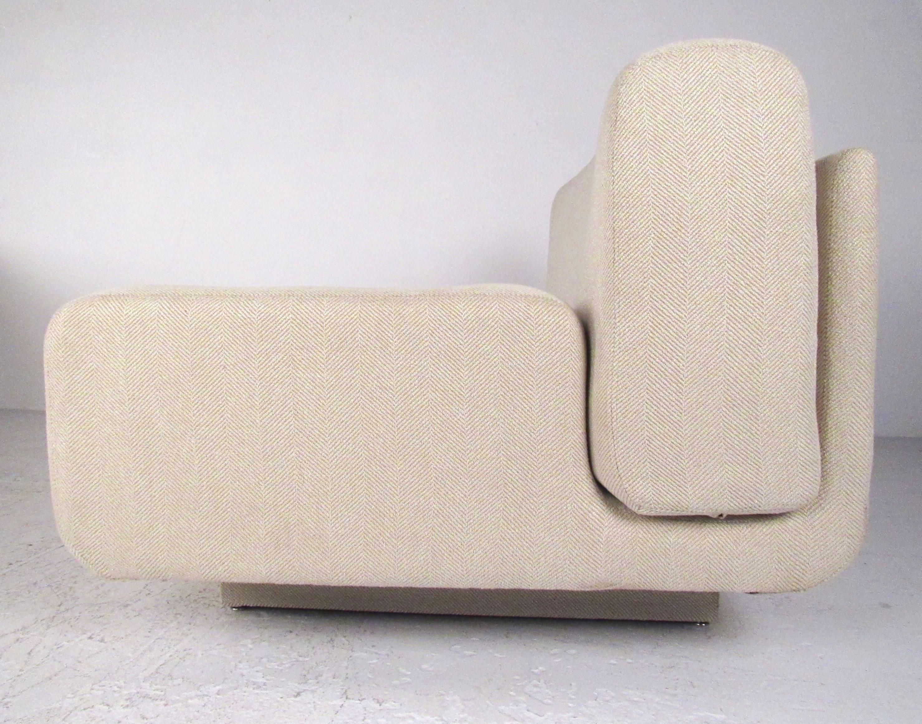 Upholstery Milo Baughman Style Modern Sectional Sofa