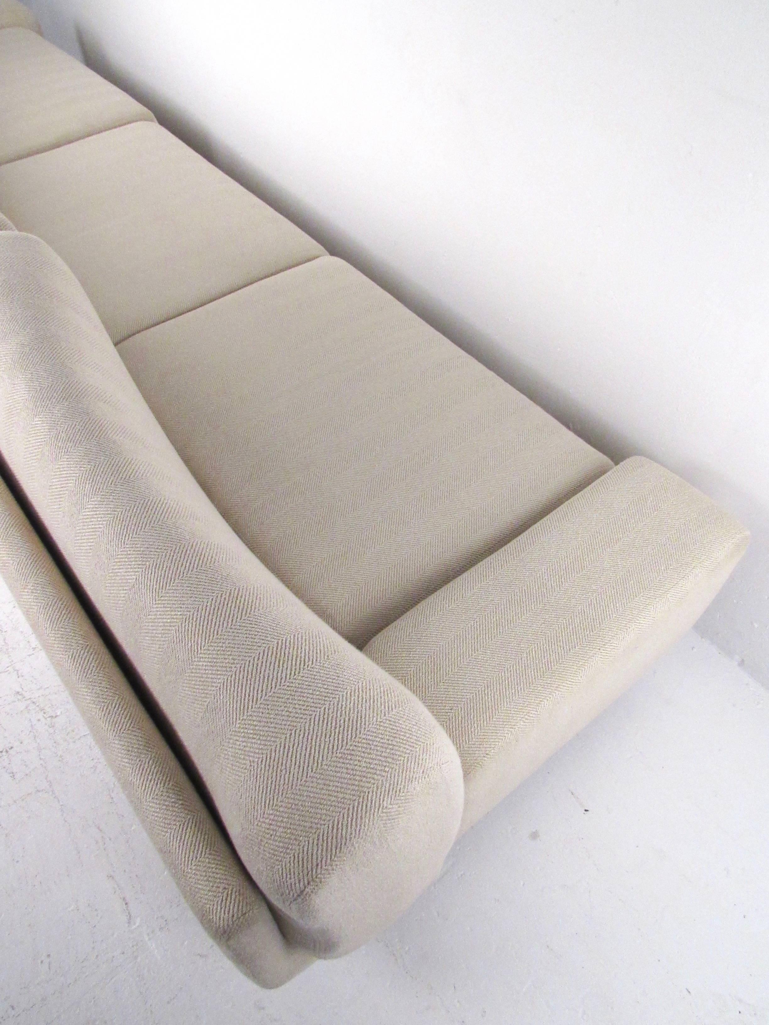 Milo Baughman Style Modern Sectional Sofa 1