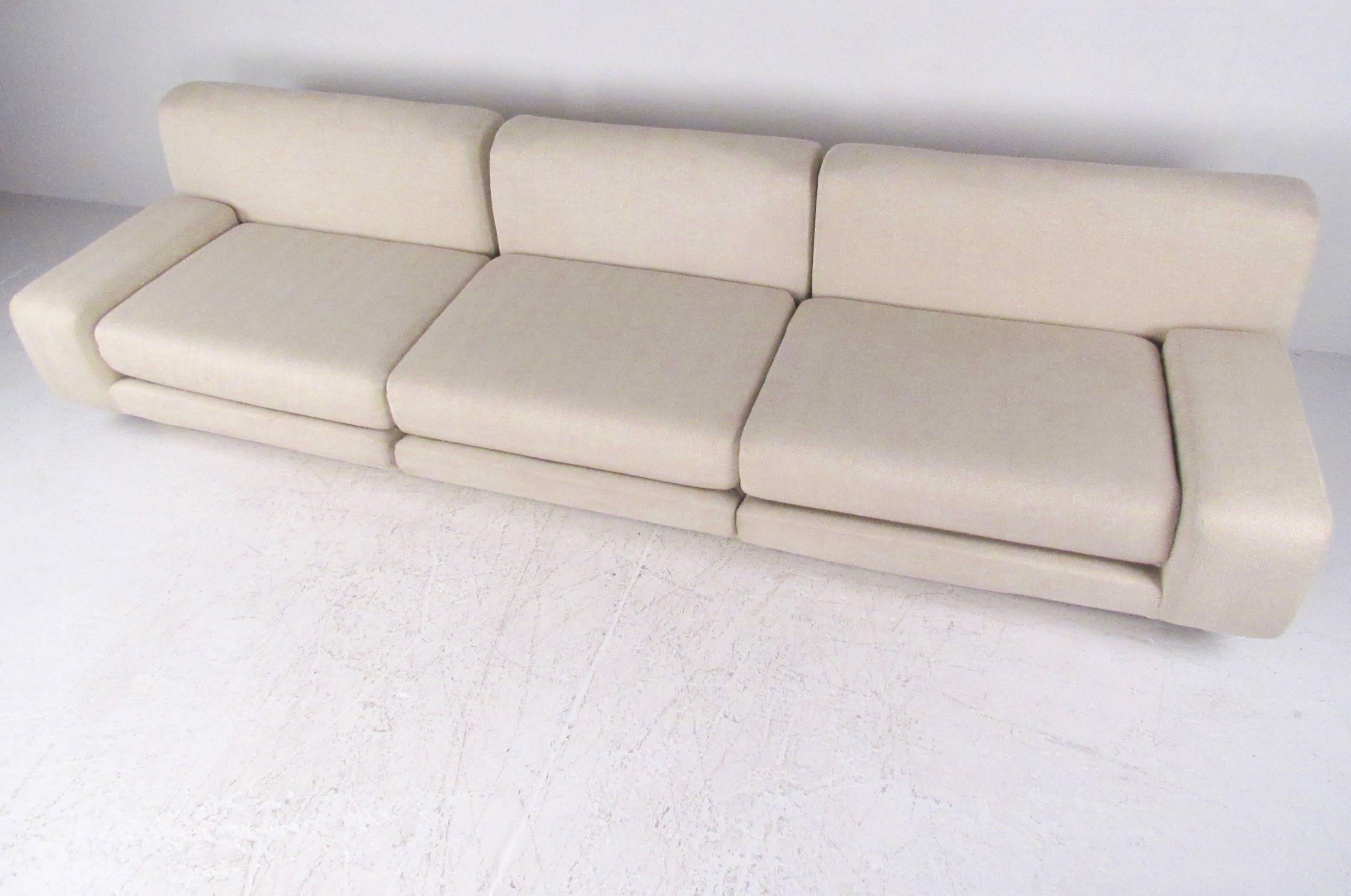Mid-Century Modern Milo Baughman Style Modern Sectional Sofa