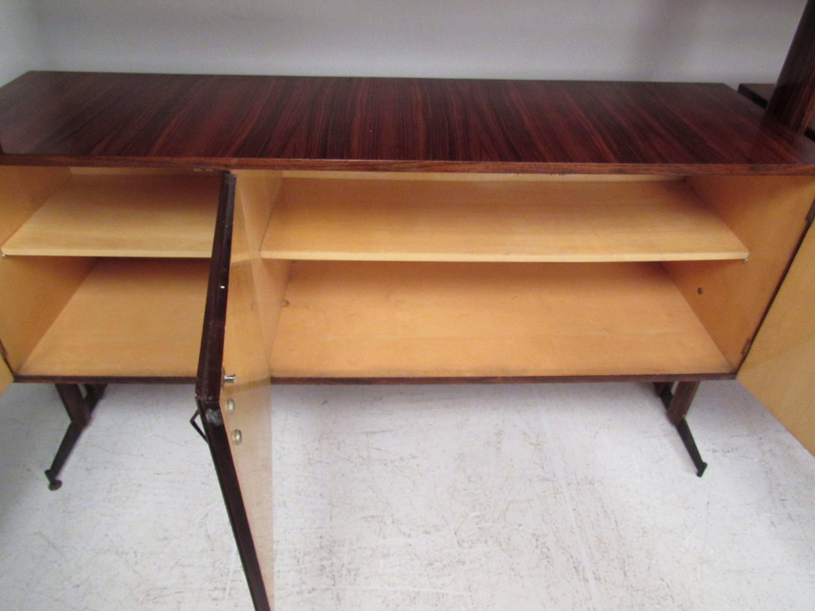 Wood Italian Modern Sidebar by Vittorio Dassi For Sale