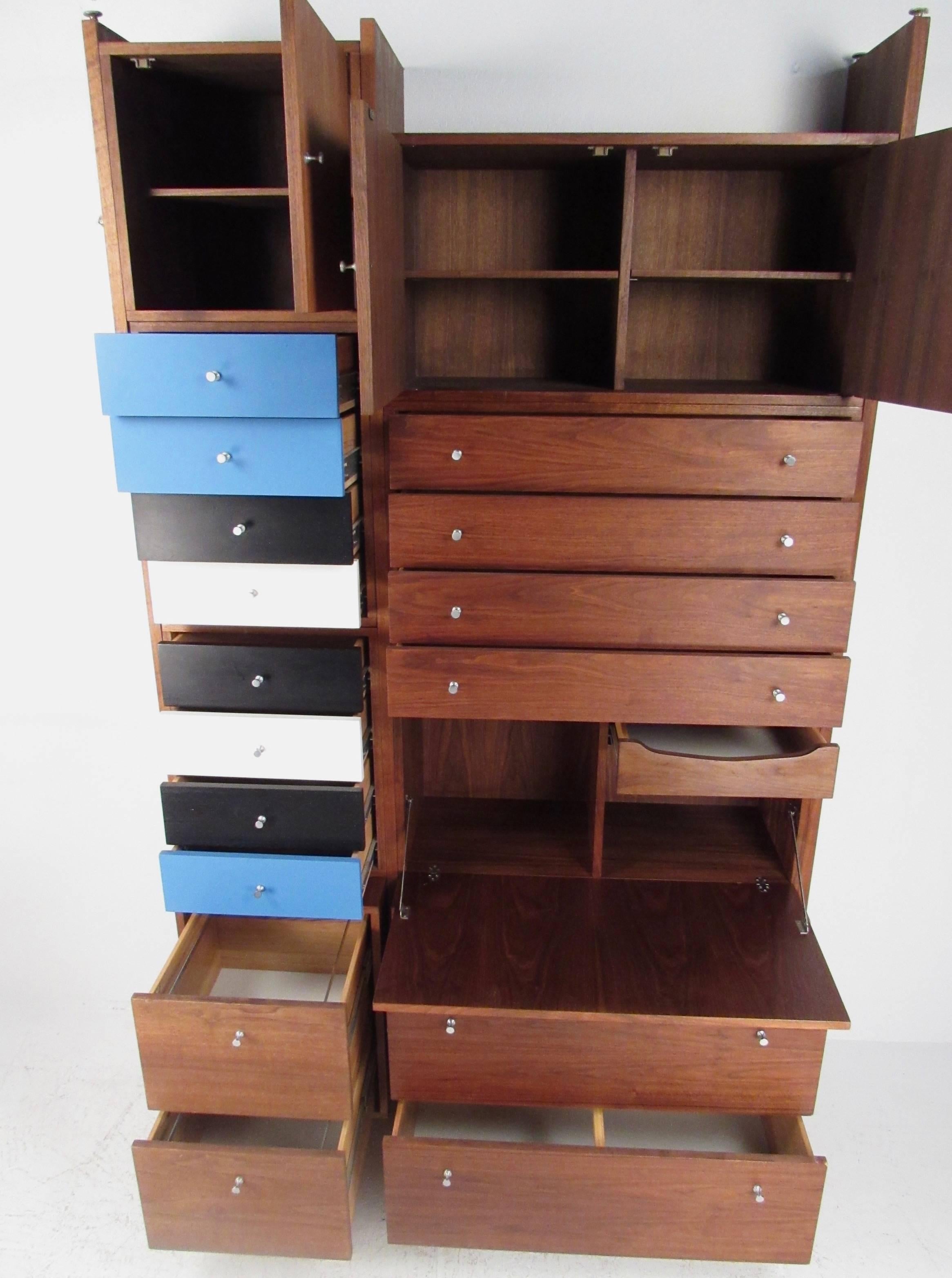 Mid-Century Modern George Nelson Style Mid-Century Storage Cabinet For Sale