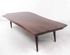 Vintage Modern Nakashima Style Live Edge Coffee Table