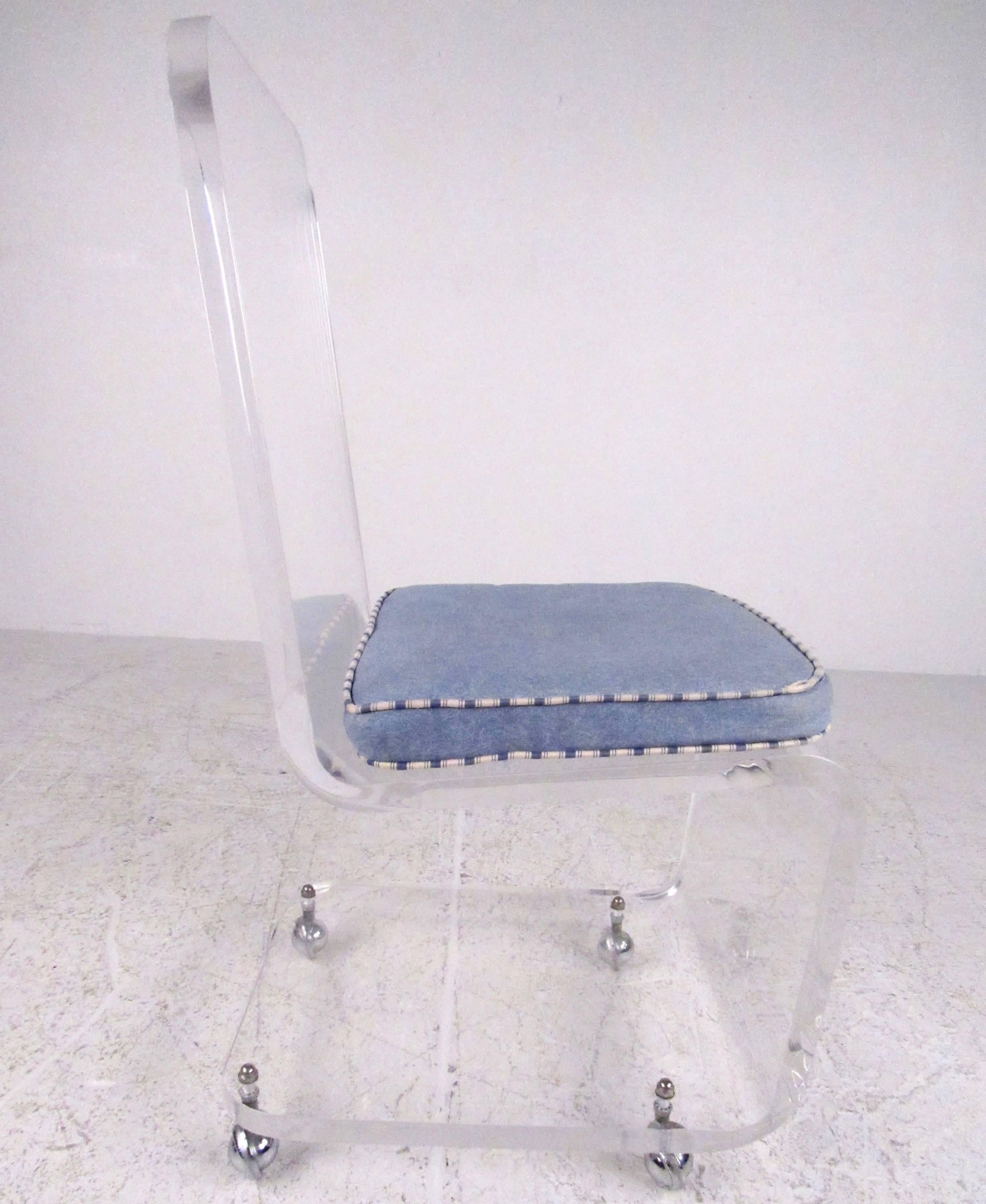 Contemporary Modern Lucite Desk Chair 1