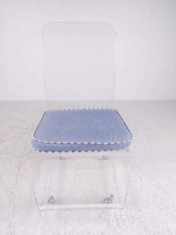 Contemporary Modern Lucite Desk Chair at 1stDibs