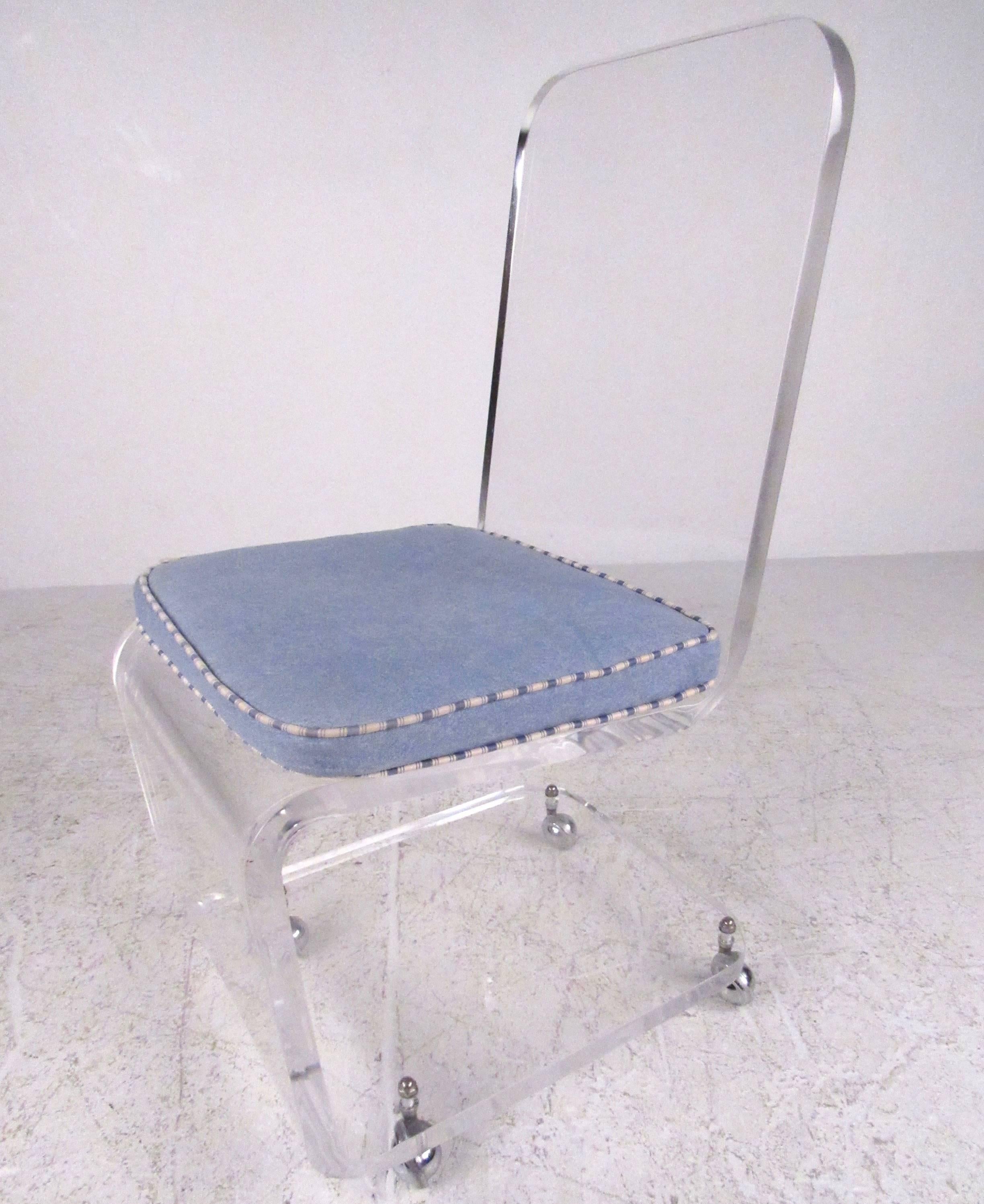 Contemporary Modern Lucite Desk Chair 3