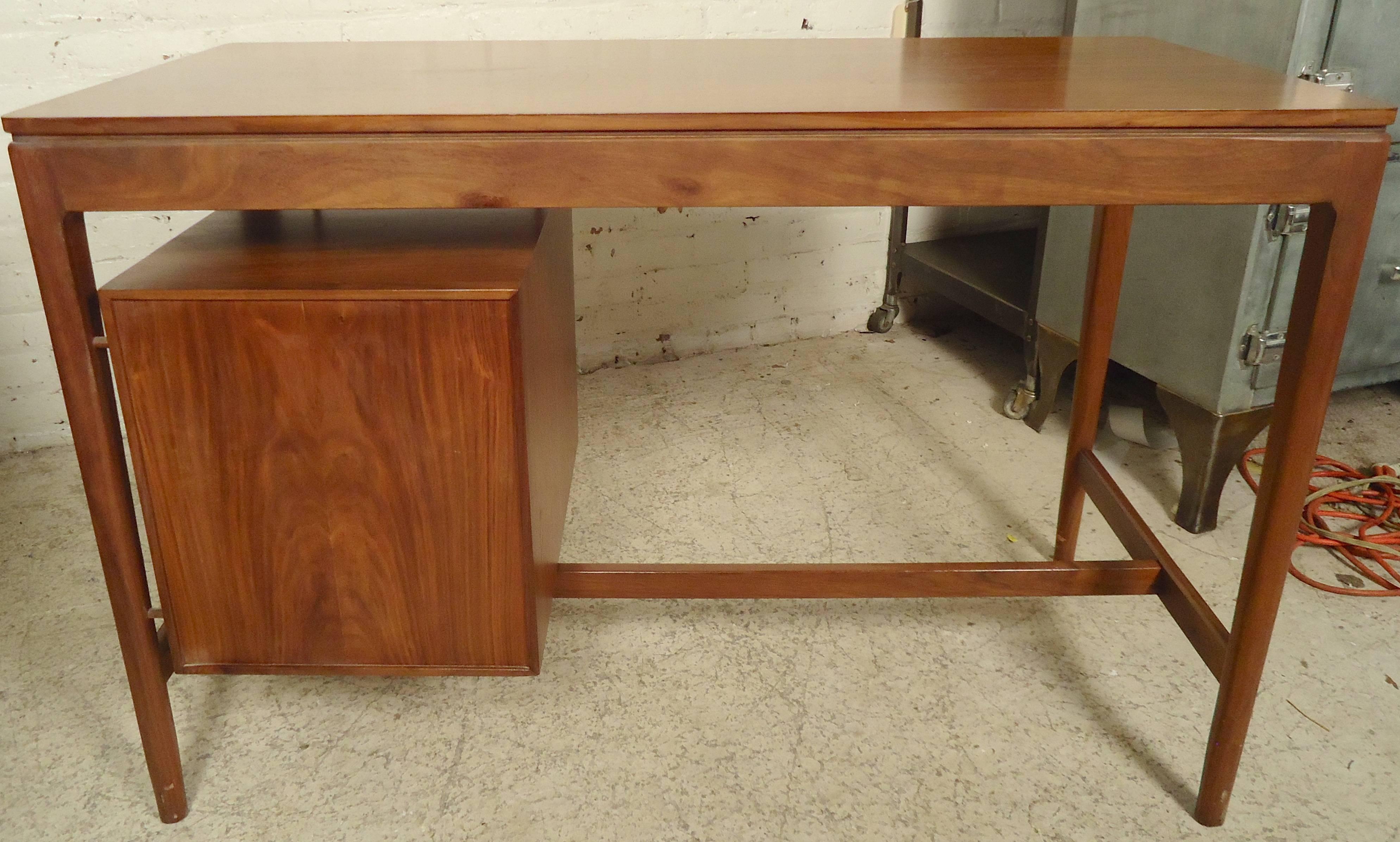 Mid-20th Century Walnut Desk Designed by Kipp Stewart