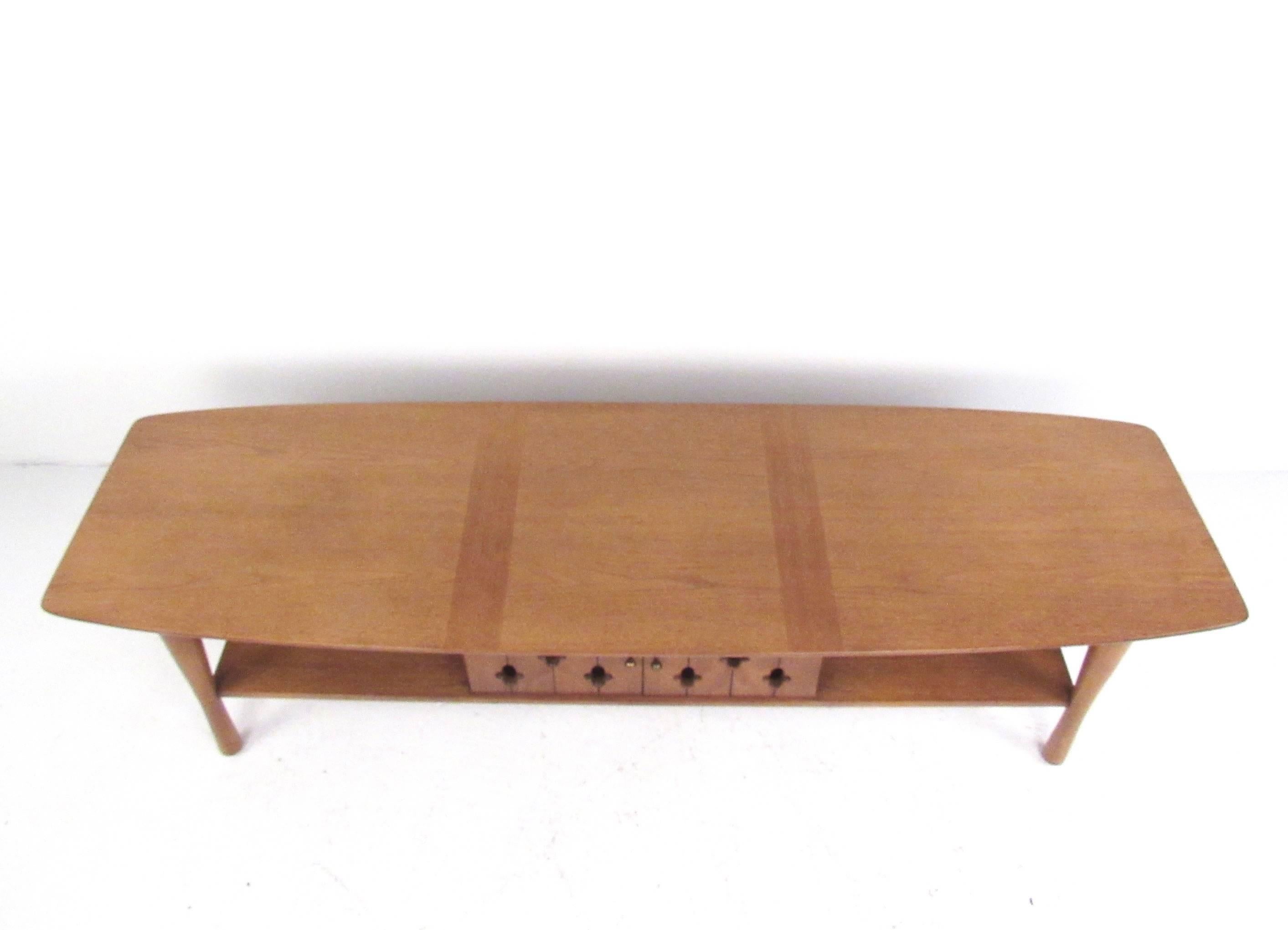 Mid-Century Modern Long Mid-Century Coffee Table by Henredon