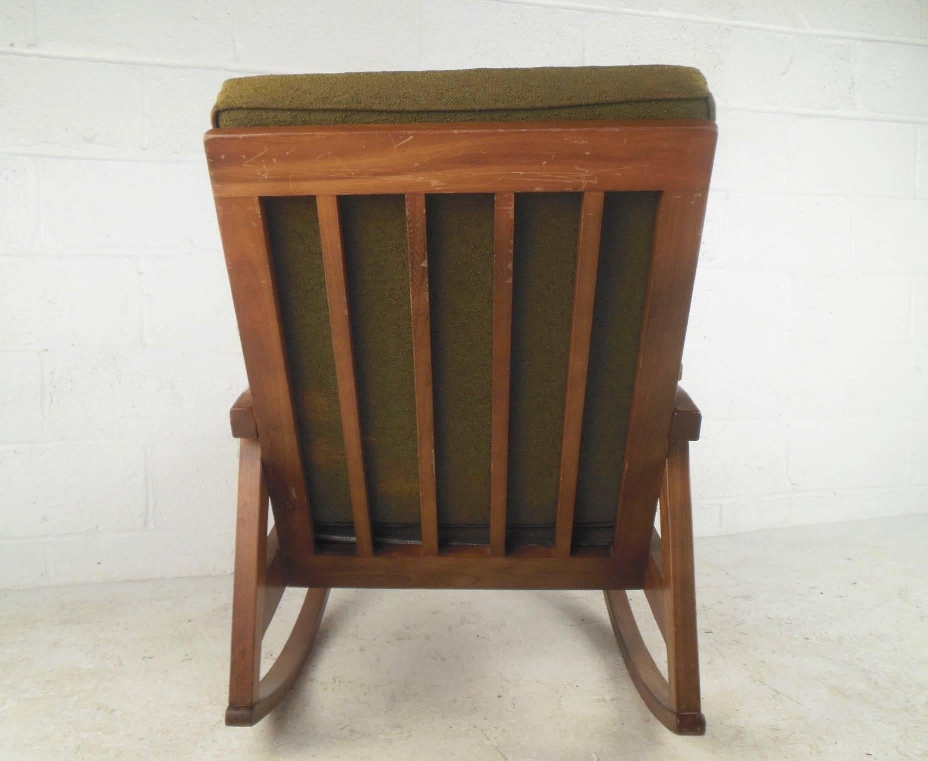 Mid-20th Century Mid-Century Modern American Walnut Rocking Chair