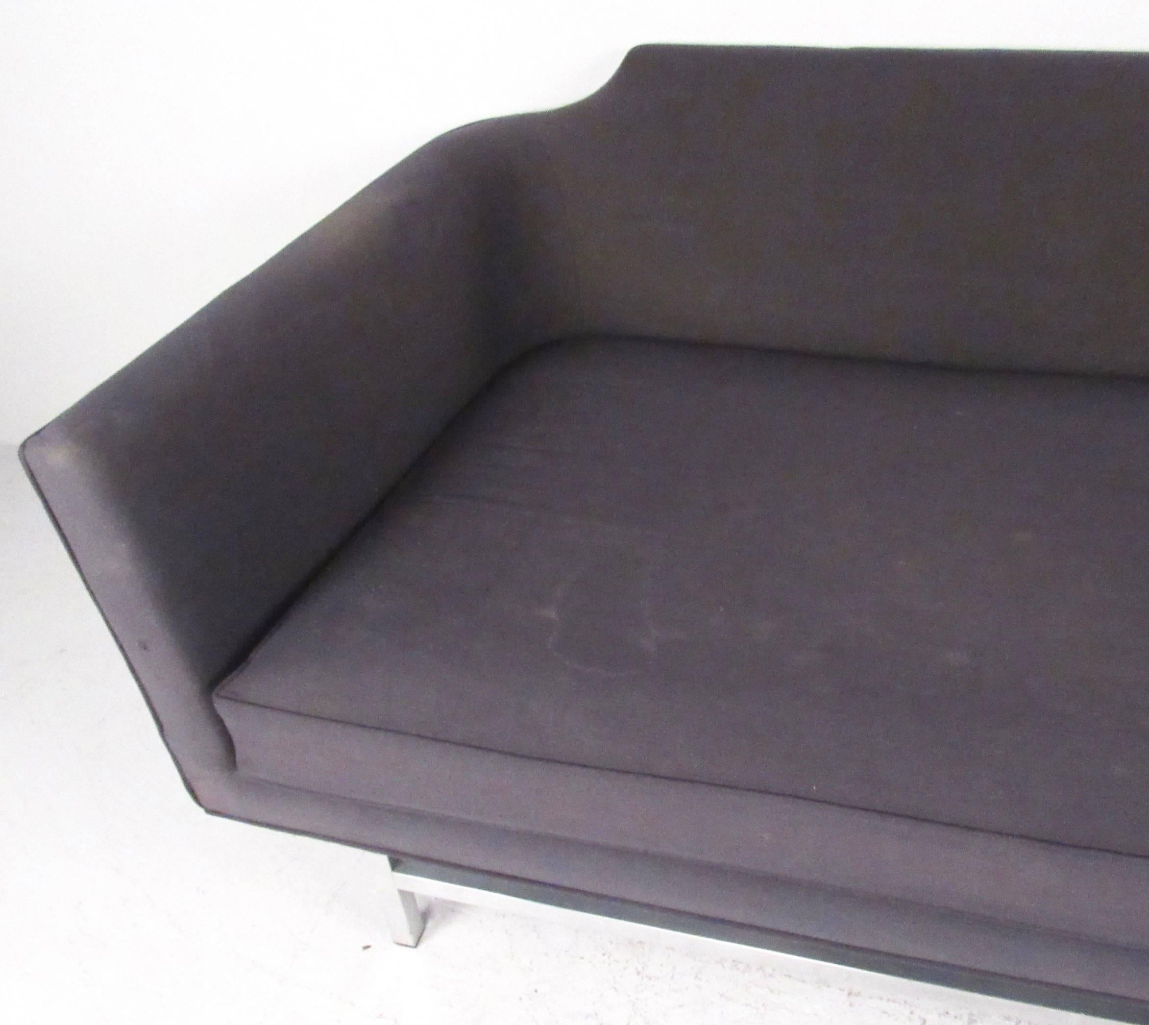 20th Century Long Modern Sofa For Sale