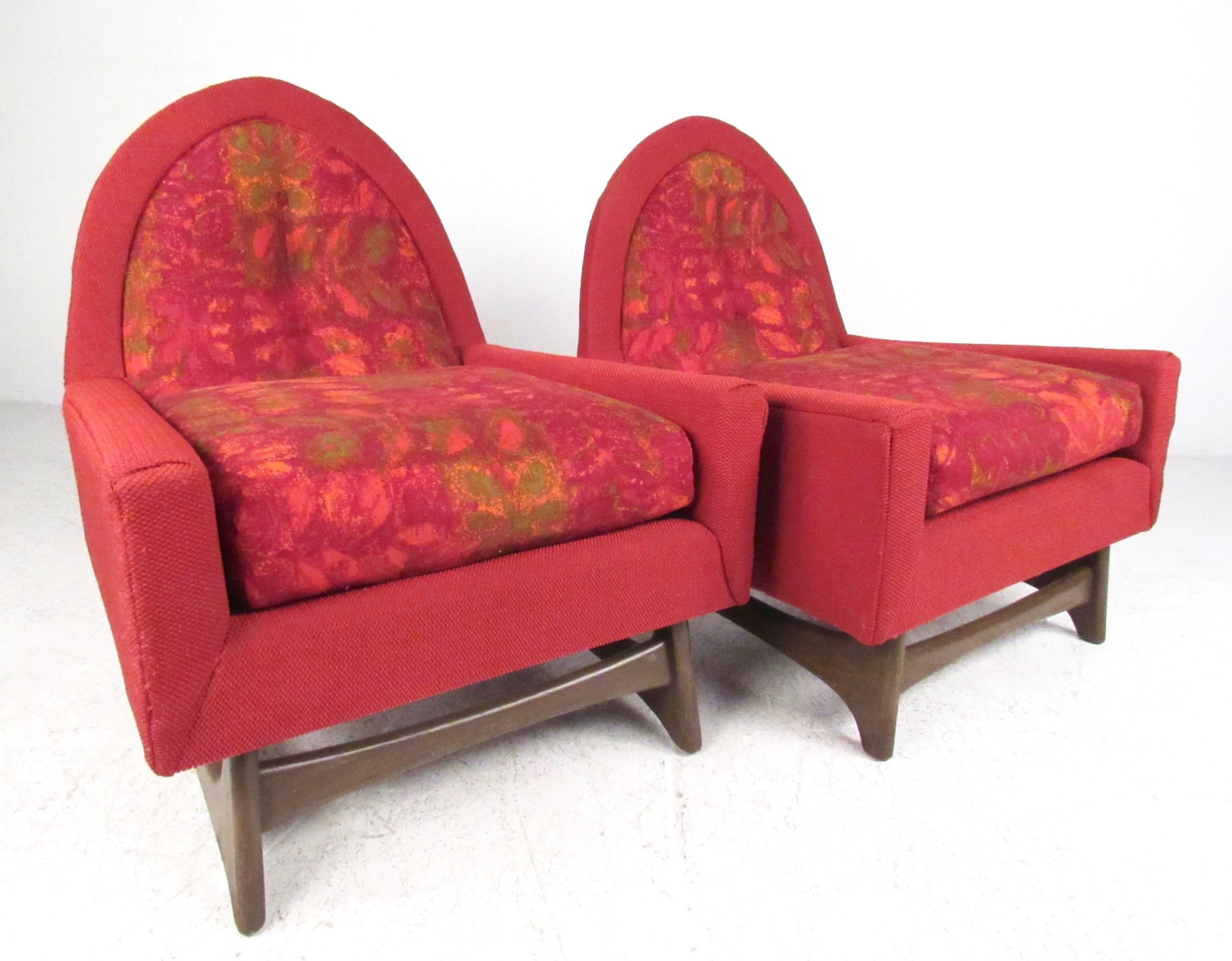 American Pair of Mid-Century Modern Adrian Pearsall Style Lounge Chairs For Sale