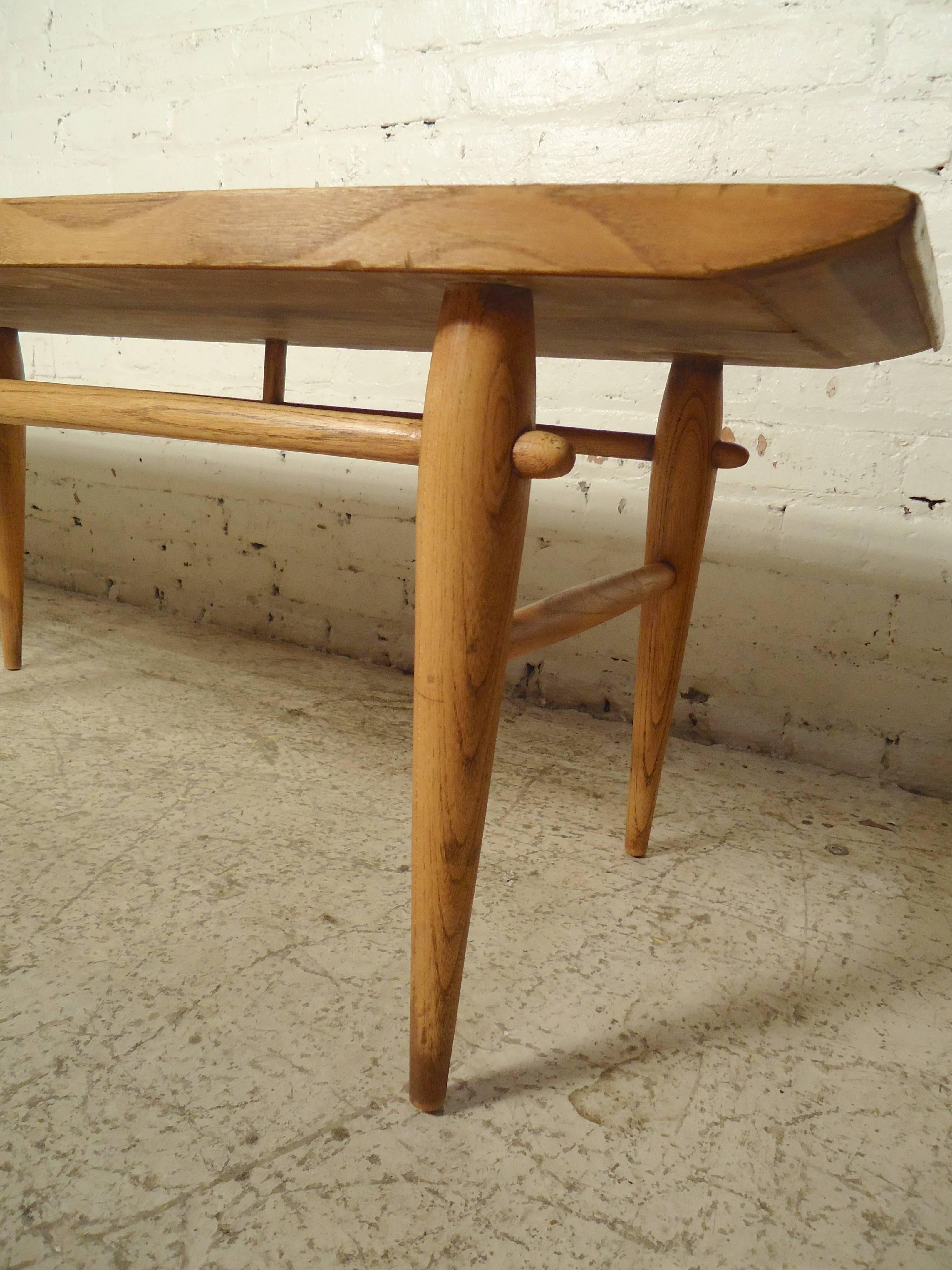 Mid-20th Century Long Surfboard Style Table by Lane