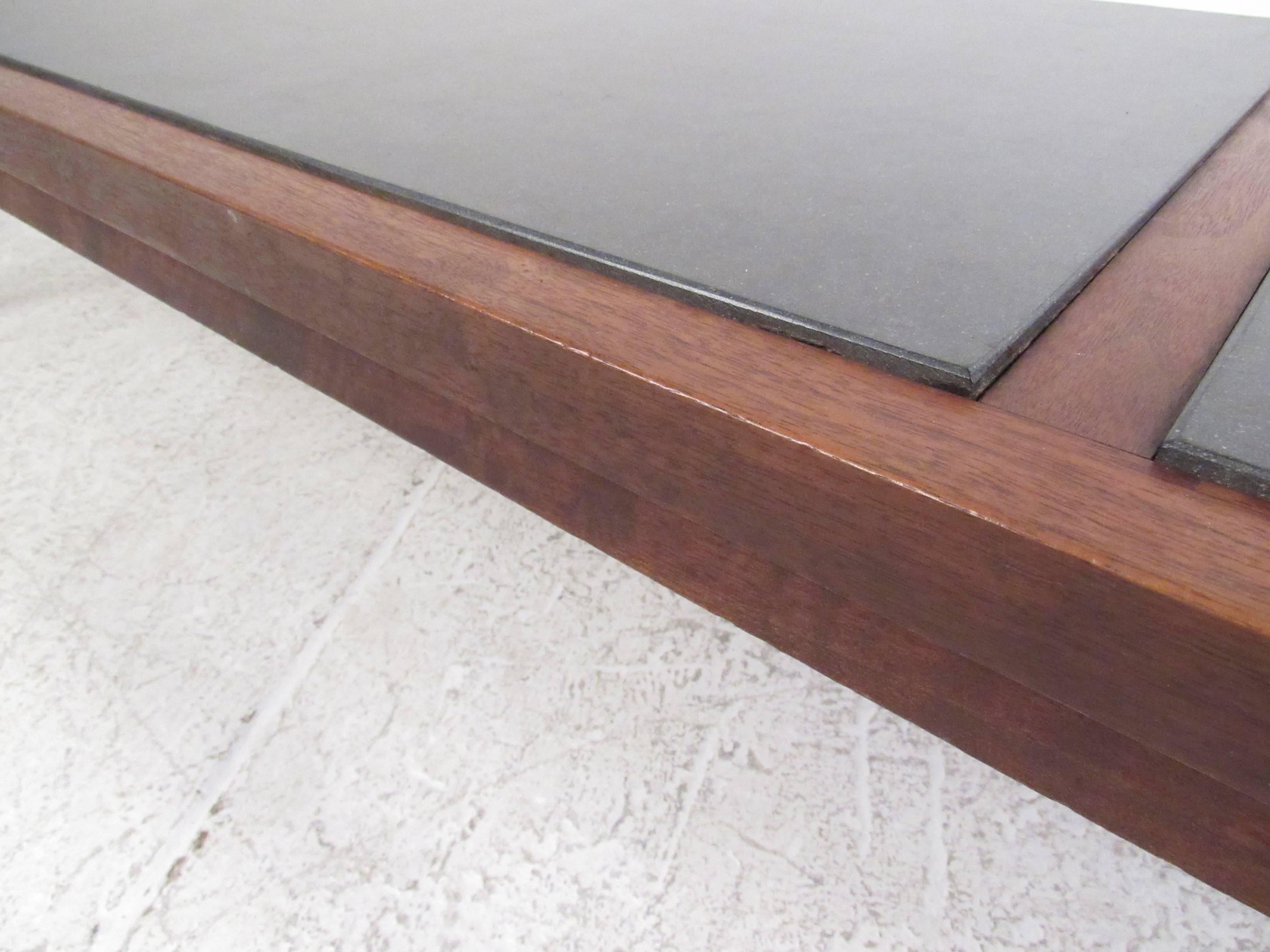 American Vintage Slate Top Coffee Table by Jack Cartwright for Founders For Sale