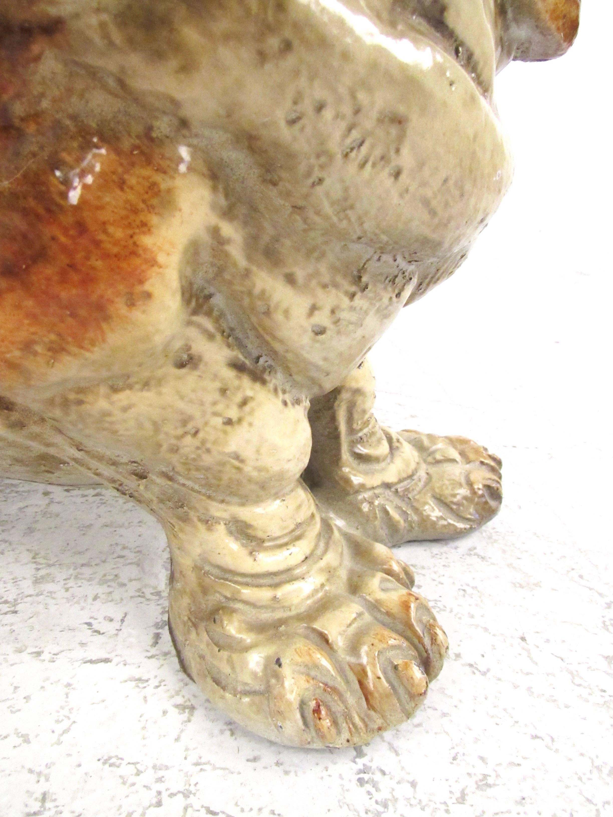 20th Century Vintage Sculptural Basset Hound Dog Statue