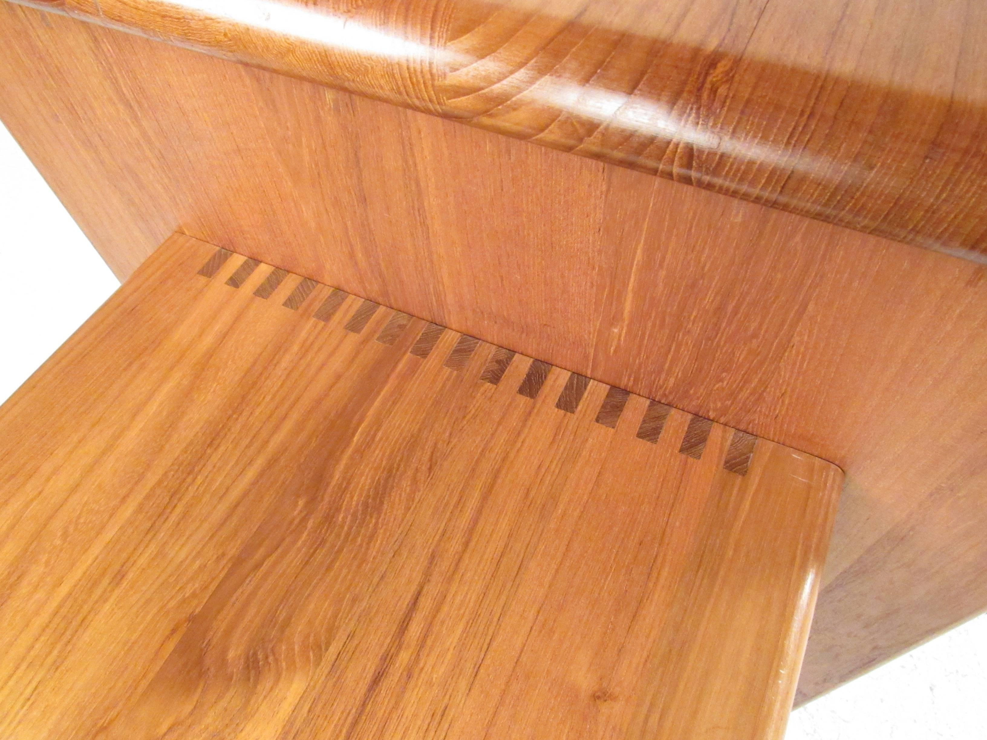 Carved Organic Modernist Teak Desk by the Association of Danish Furniture Industries